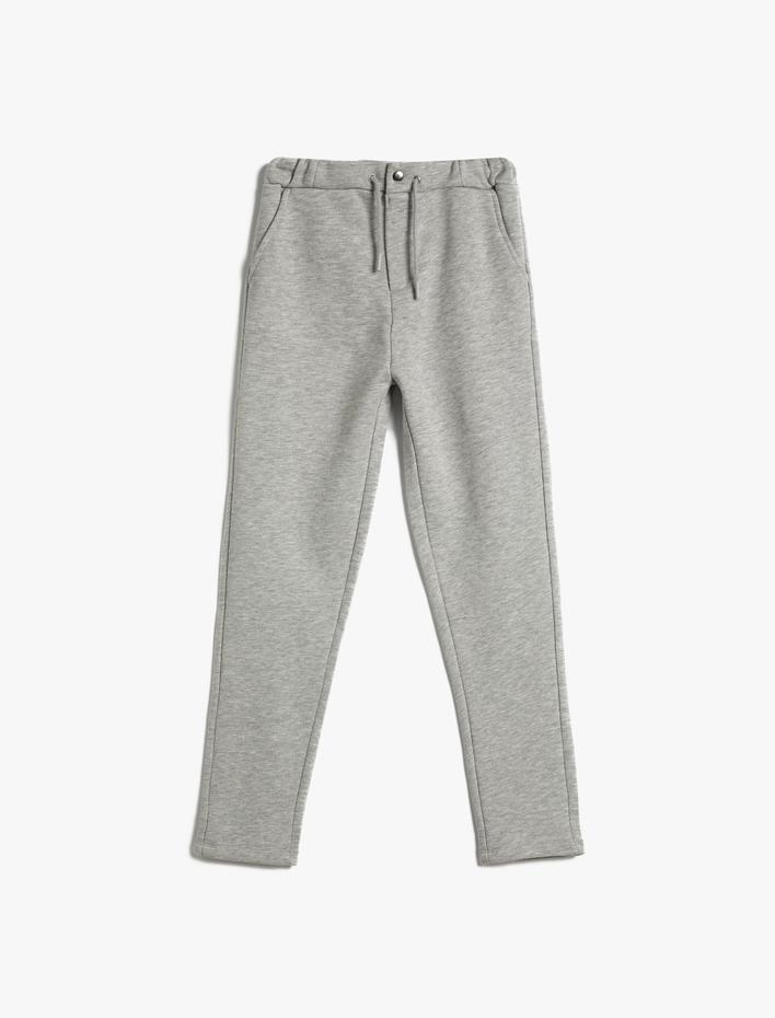 Erkek Çocuk Basic Eşofman Altı Beli Lastikli Düğme Kapamalı Cepli