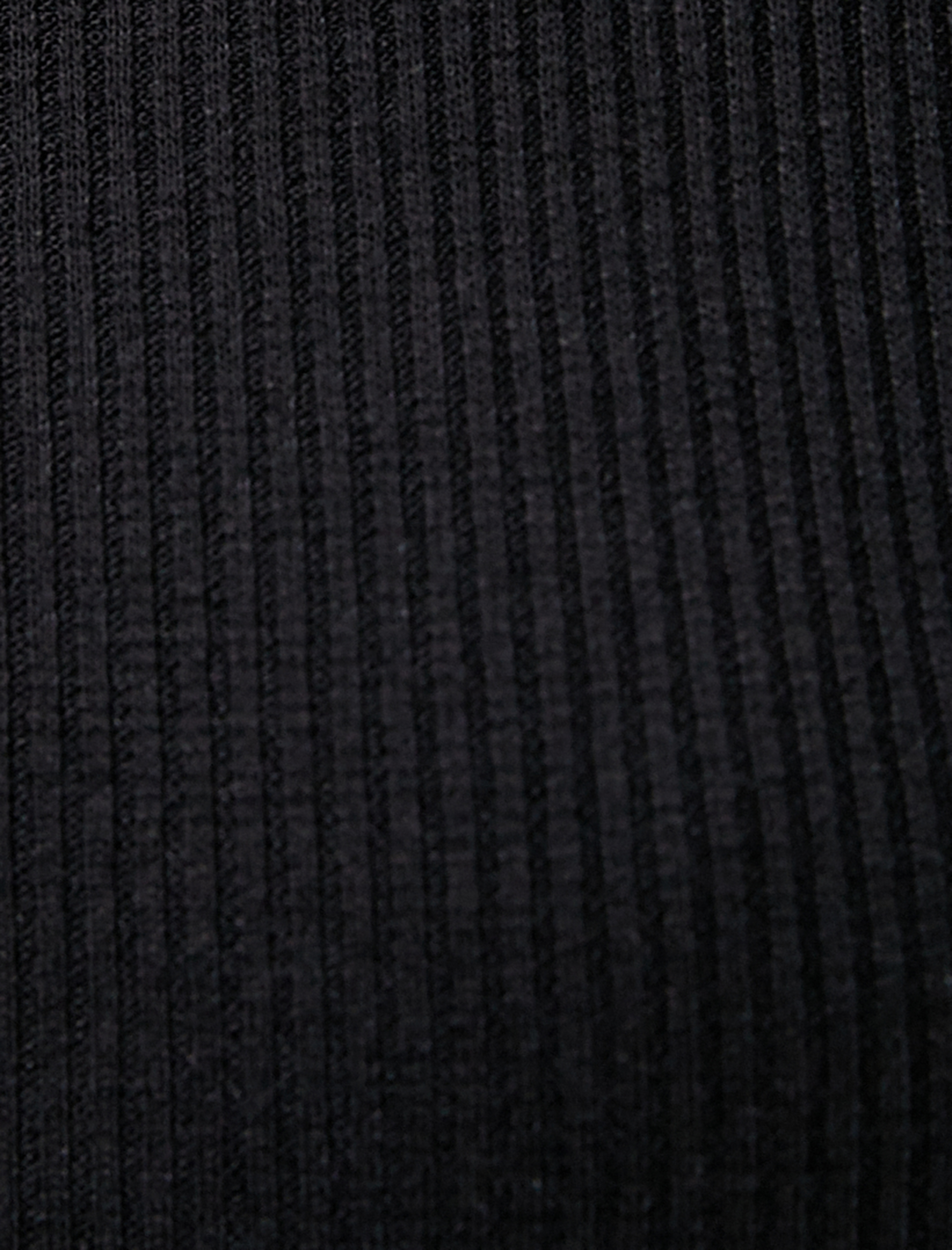   Uzun Kollu Tişört V Yaka Drapeli Fitilli Viskon