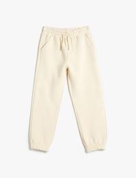 Basic Jogger Eşofman Altı Şardonlu Beli Bağlamalı Cepli