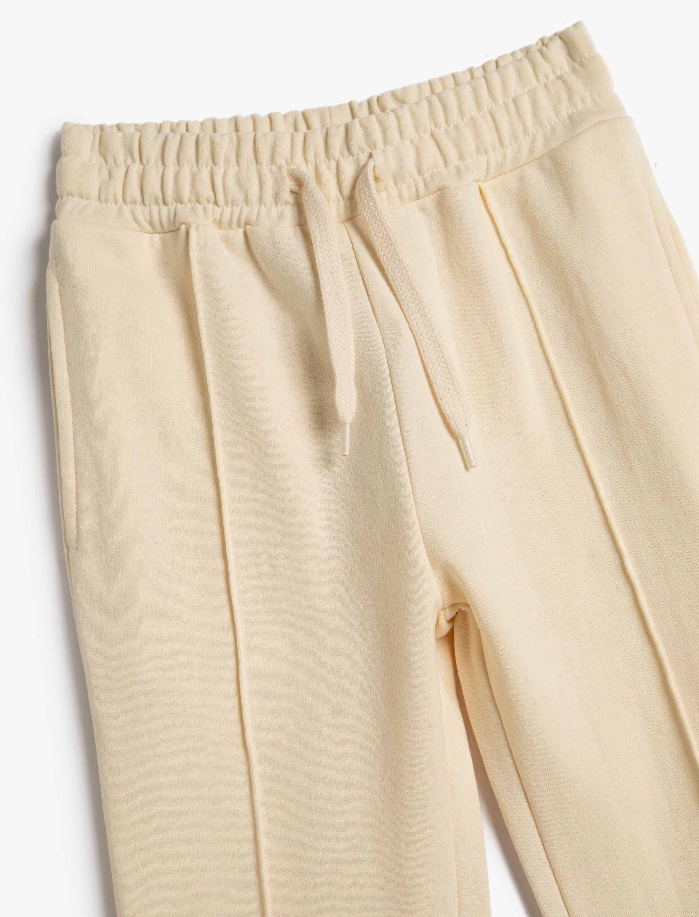 Kız Çocuk Basic Jogger Eşofman Altı Şardonlu Beli Bağlamalı Cepli