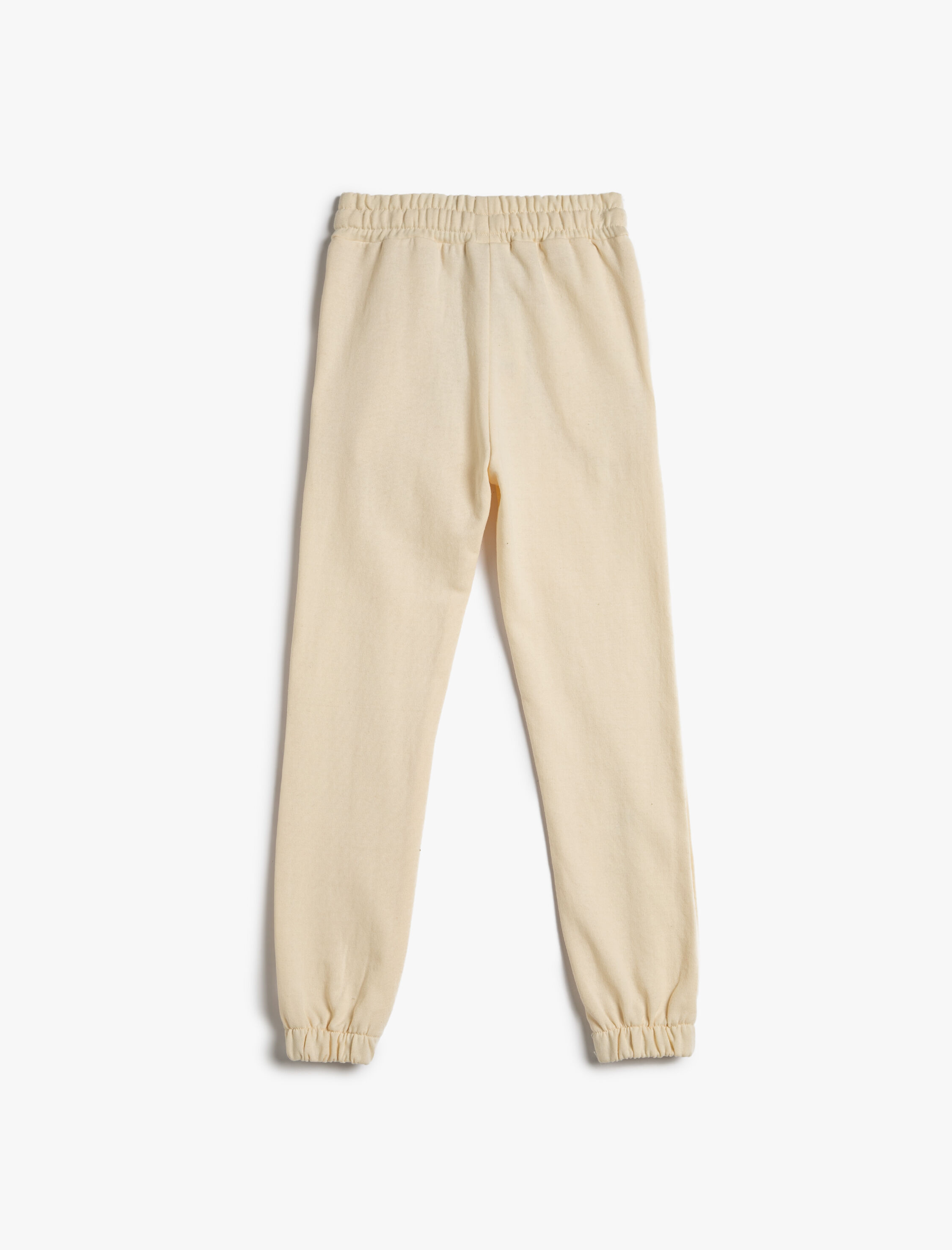 Kız Çocuk Basic Jogger Eşofman Altı Şardonlu Beli Bağlamalı Cepli