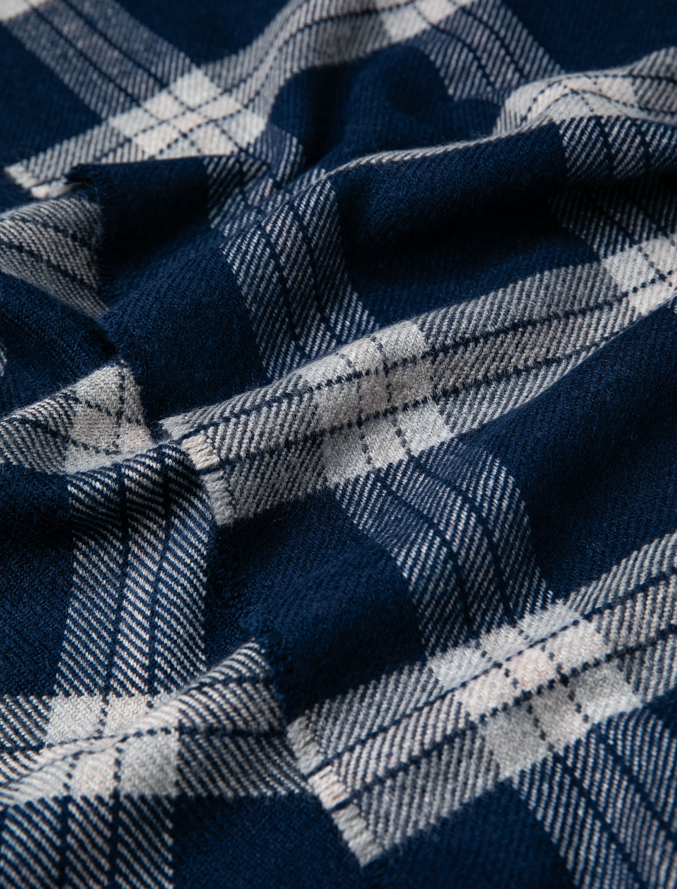 Erkek Ekoseli Atkı Püskül Detaylı Yumuşak Dokulu