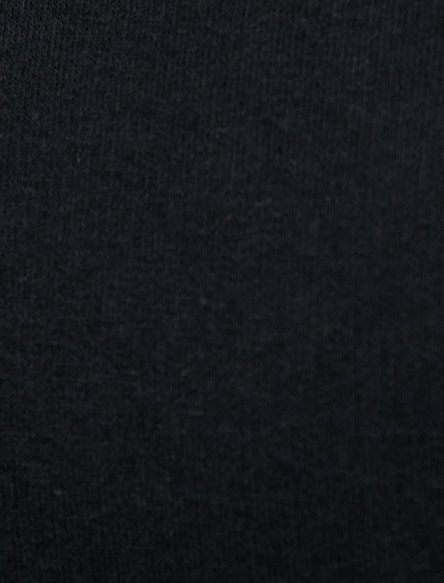   Spor Sweatshirt Şardonlu Bisiklet Yaka Uzun Kollu Ribanalı