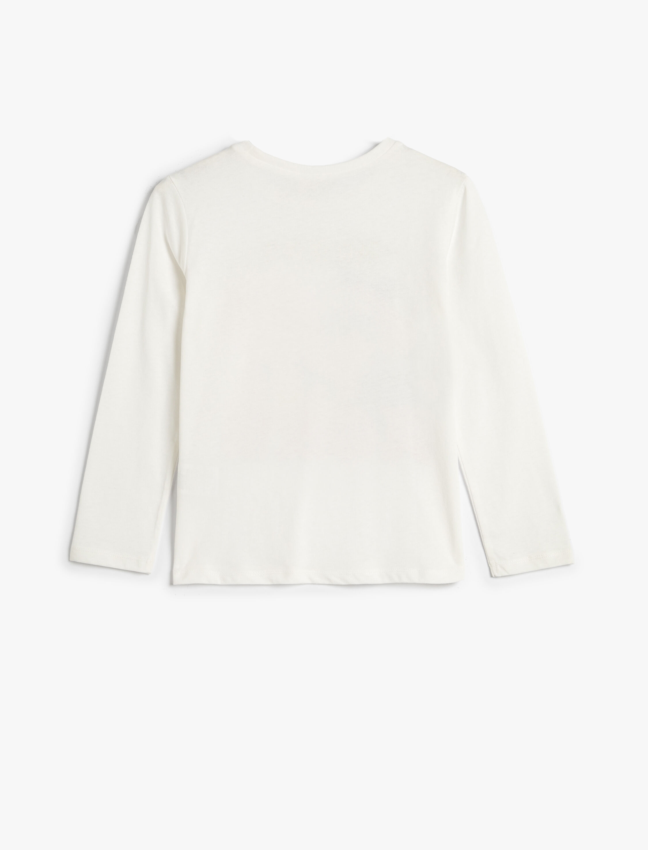  Kız Çocuk Anime Tişört Uzun Kollu Bisiklet Yaka Pamuklu