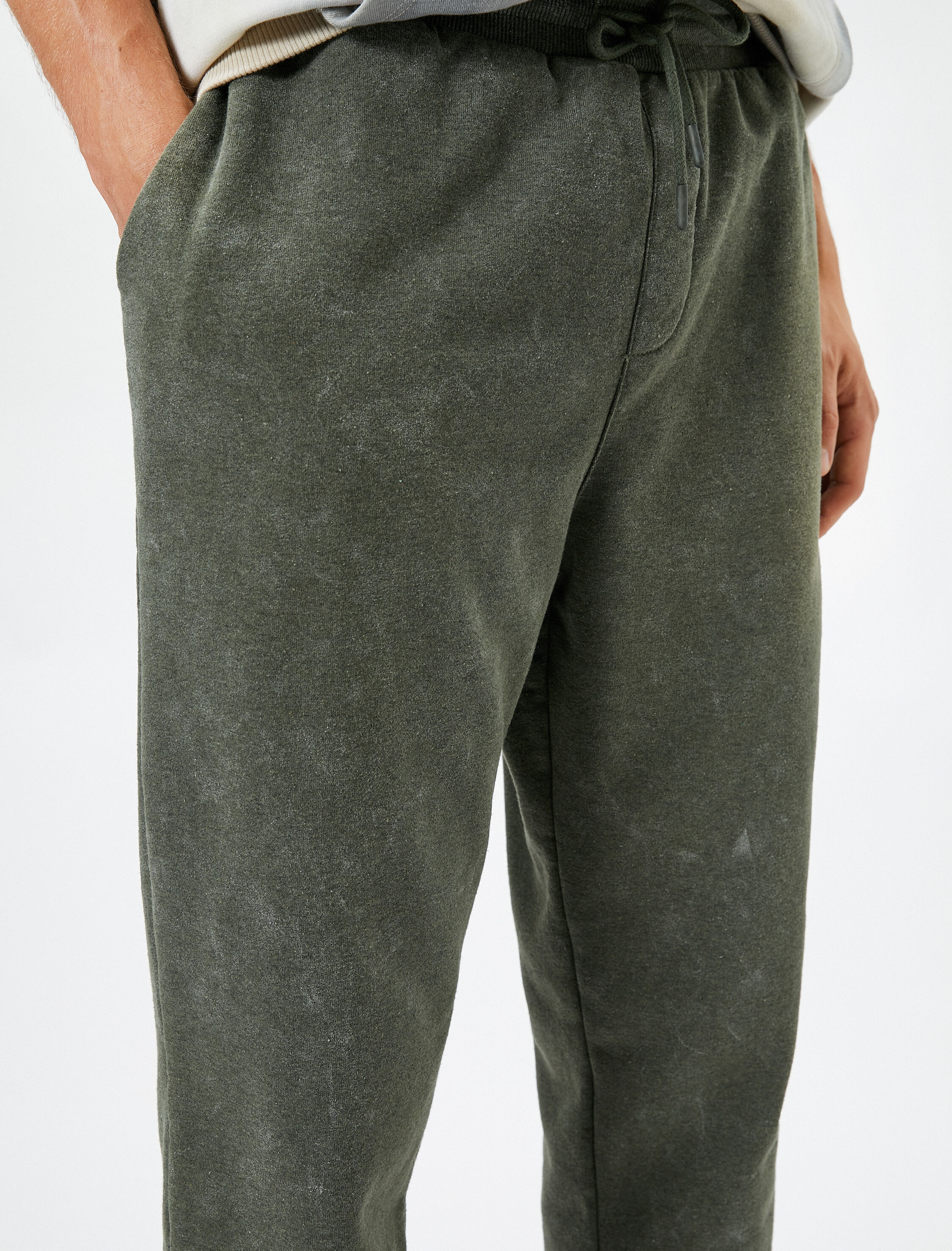   Jogger Eşofman Altı Yıkamalı Beli Bağcıklı Cepli