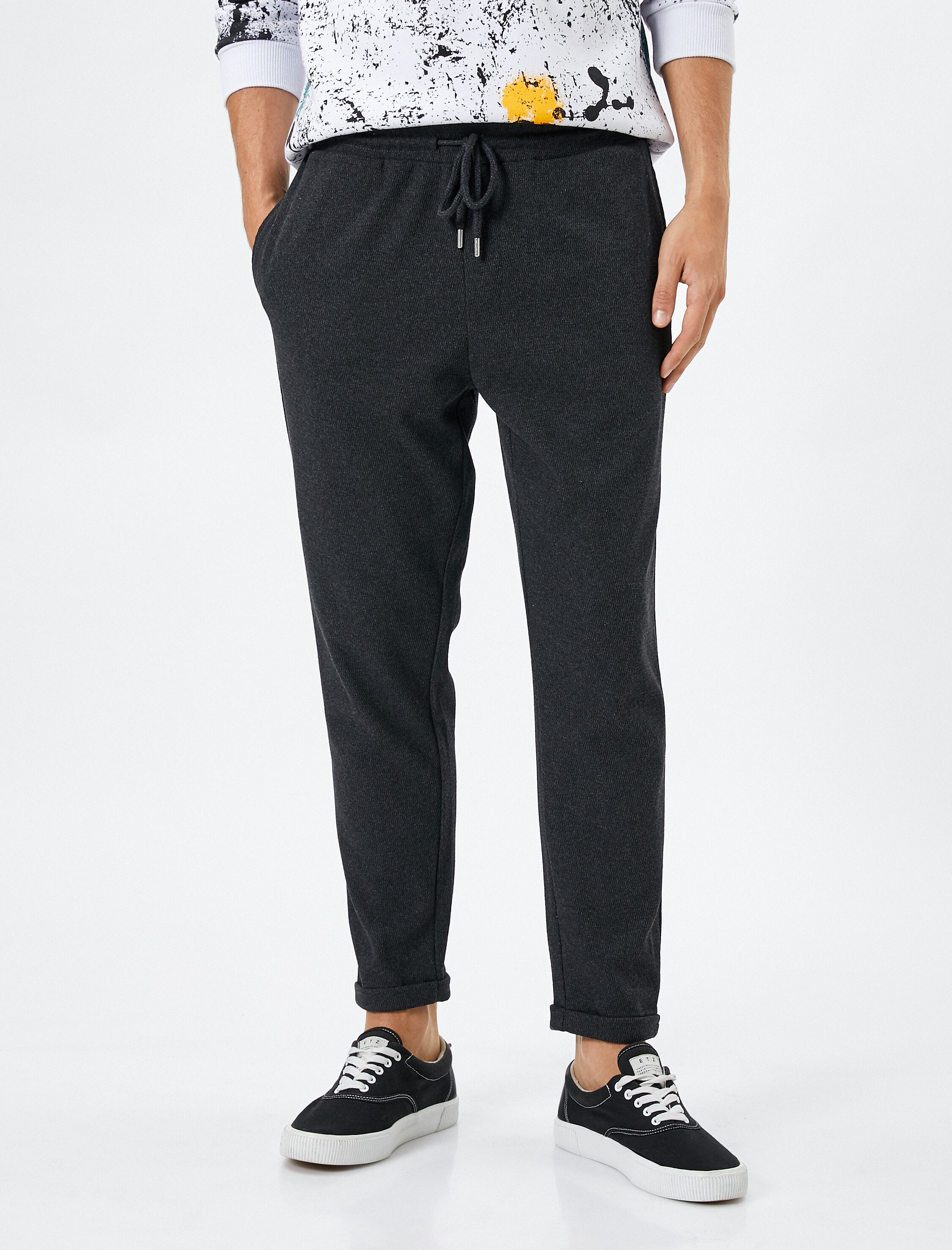   Jogger Eşofman Altı Beli Bağcıklı Cepli