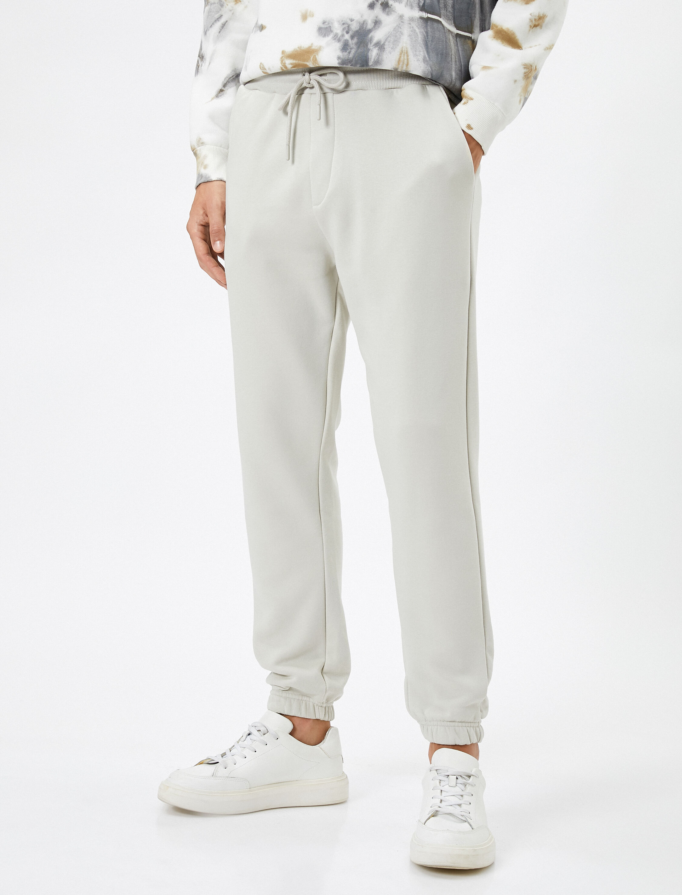   Jogger Eşofman Altı Beli Bağcıklı Cep Detaylı Şardonlu