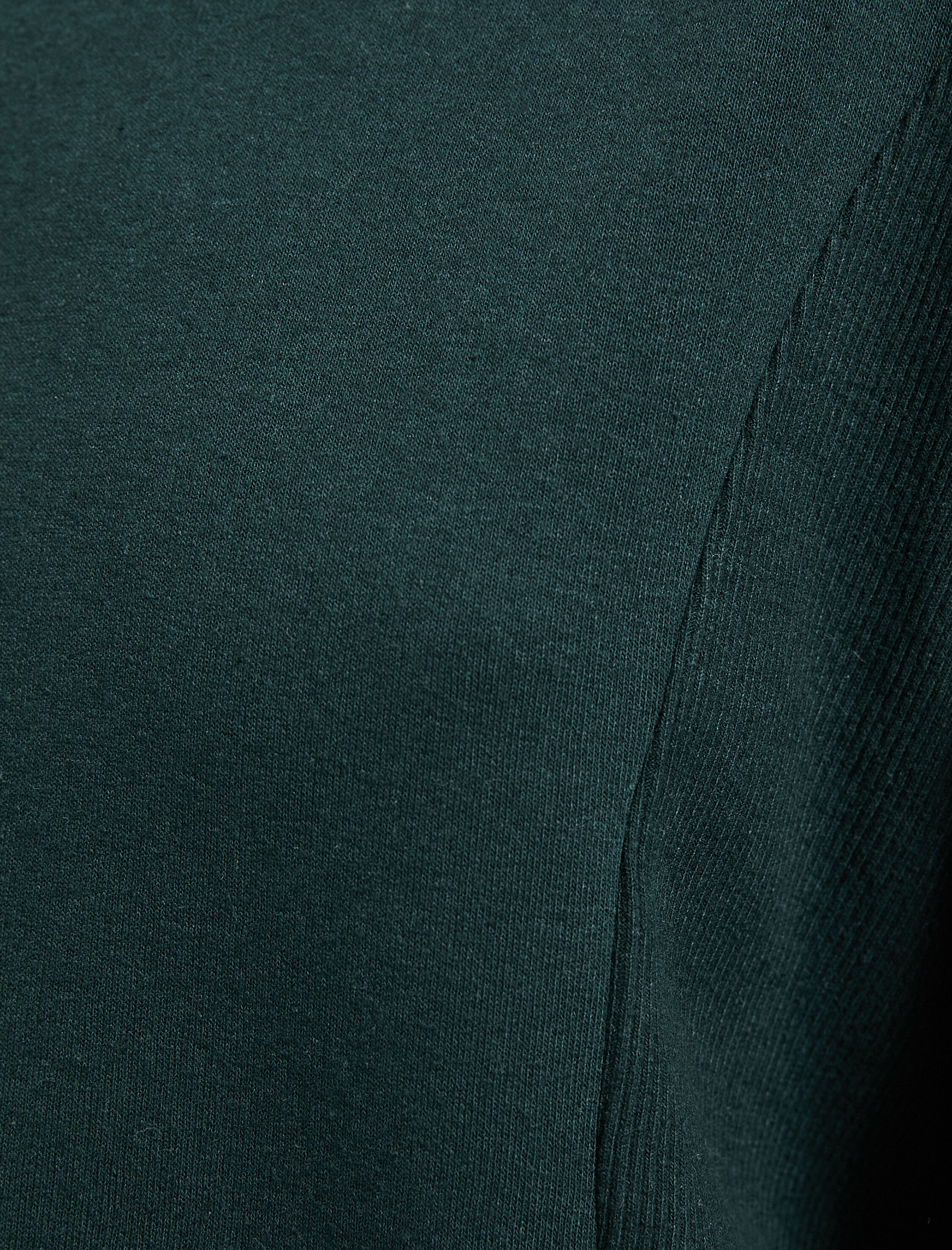   Şardonlu Bisiklet Yaka Sweatshirt Reglan Kollu Ribanalı