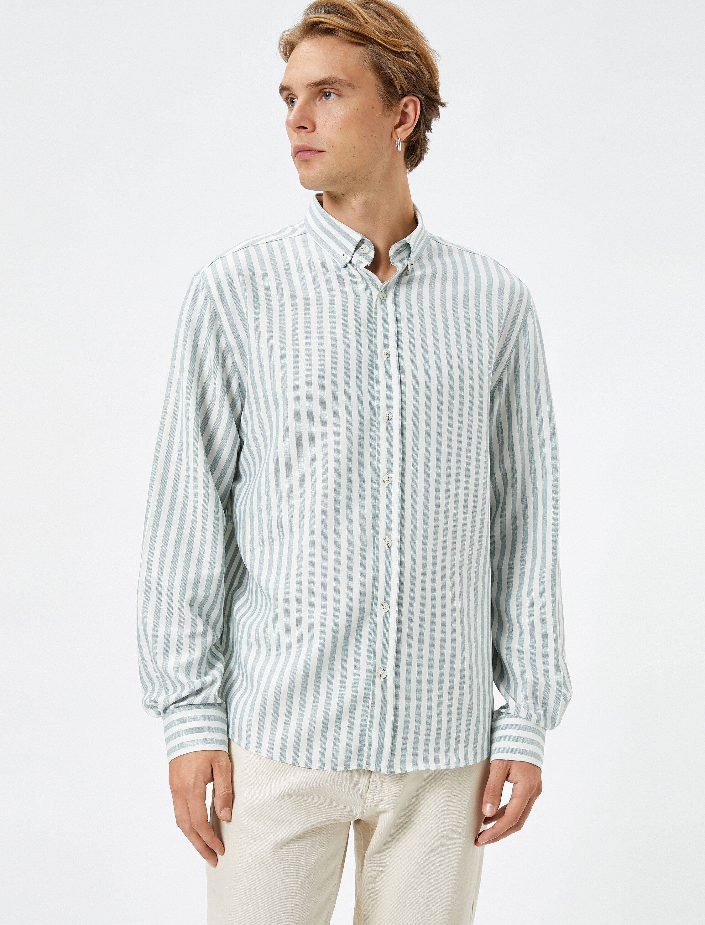   Klasik Gömlek Uzun Kollu Slim Fit Düğmeli