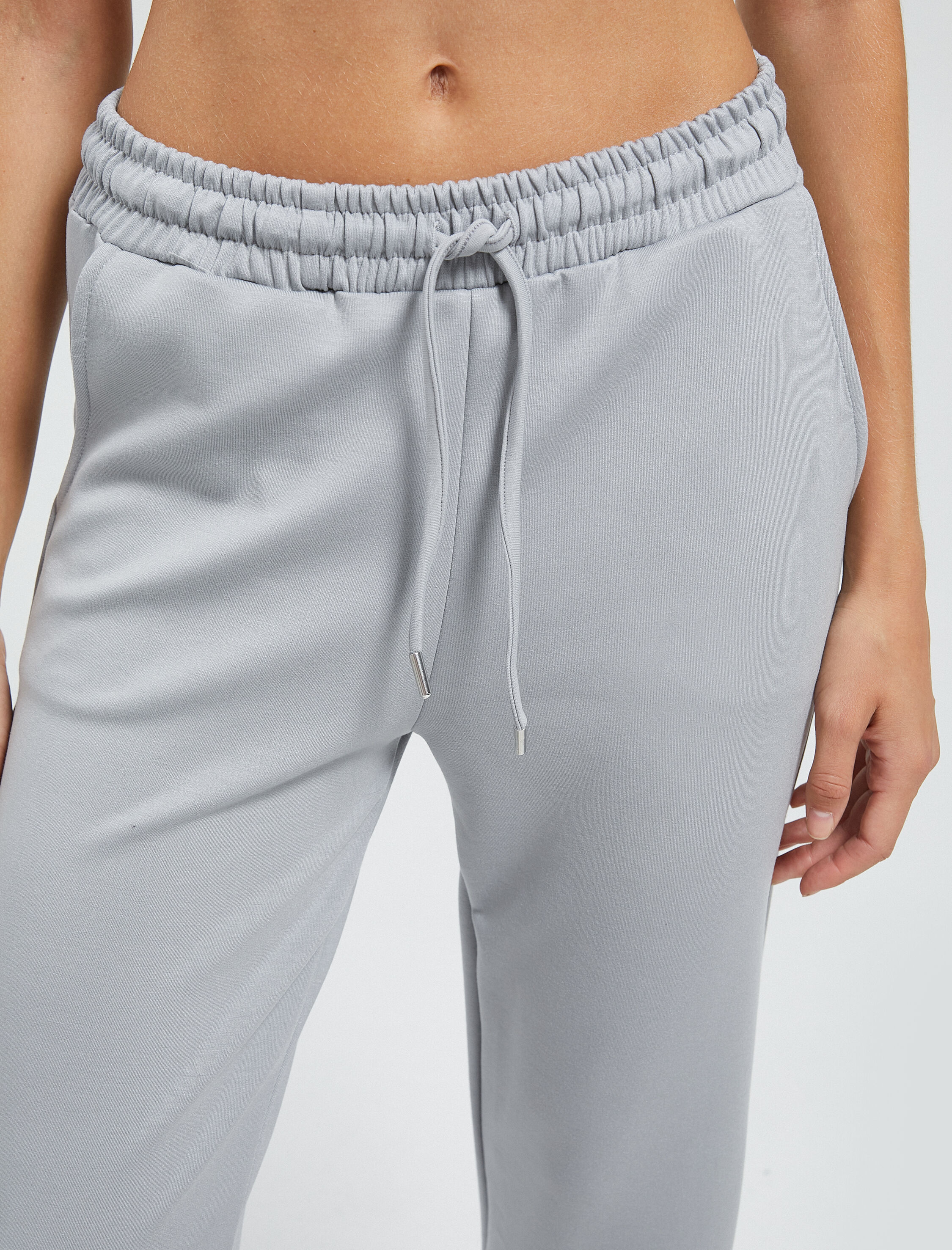   Jogger Spor Eşofman Altı Modal Kumaş Yüksek Bel Cep Detaylı