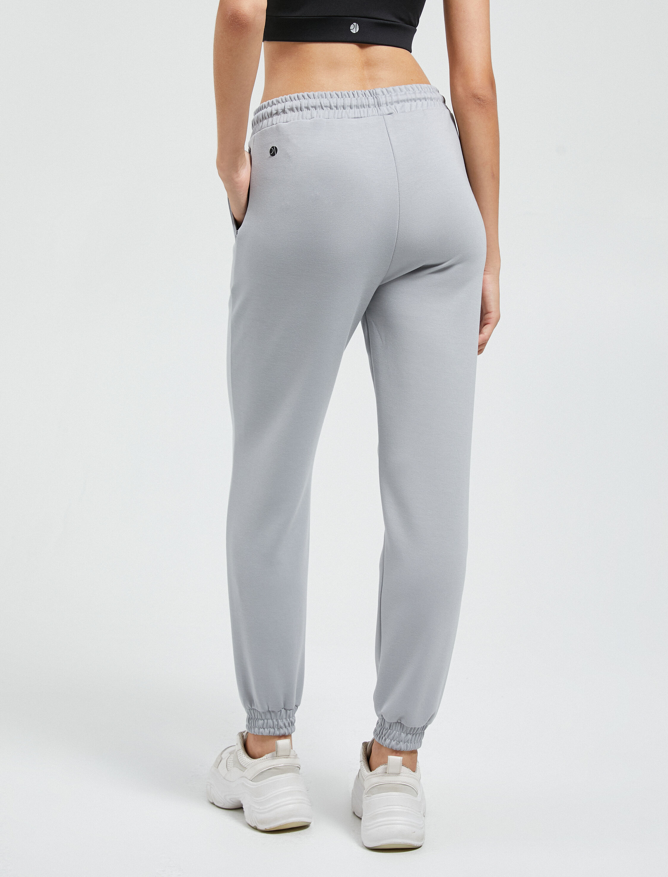   Jogger Spor Eşofman Altı Modal Kumaş Yüksek Bel Cep Detaylı