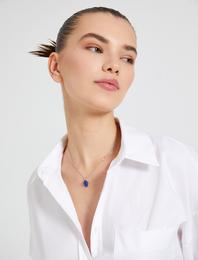 Kolye Zincir Taş Charm Uçlu