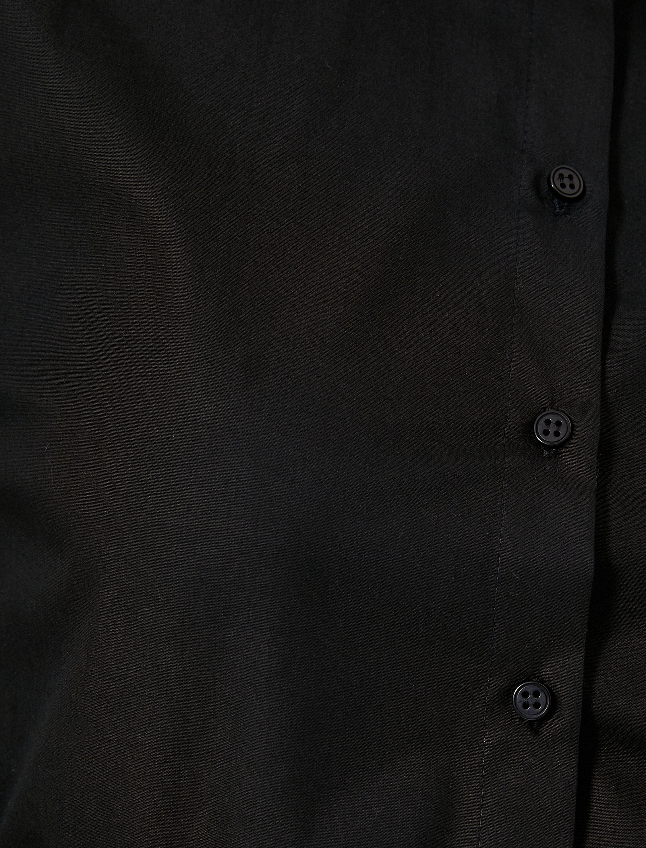   Crop Gömlek Uzun Kollu Cep Detaylı Düğmeli