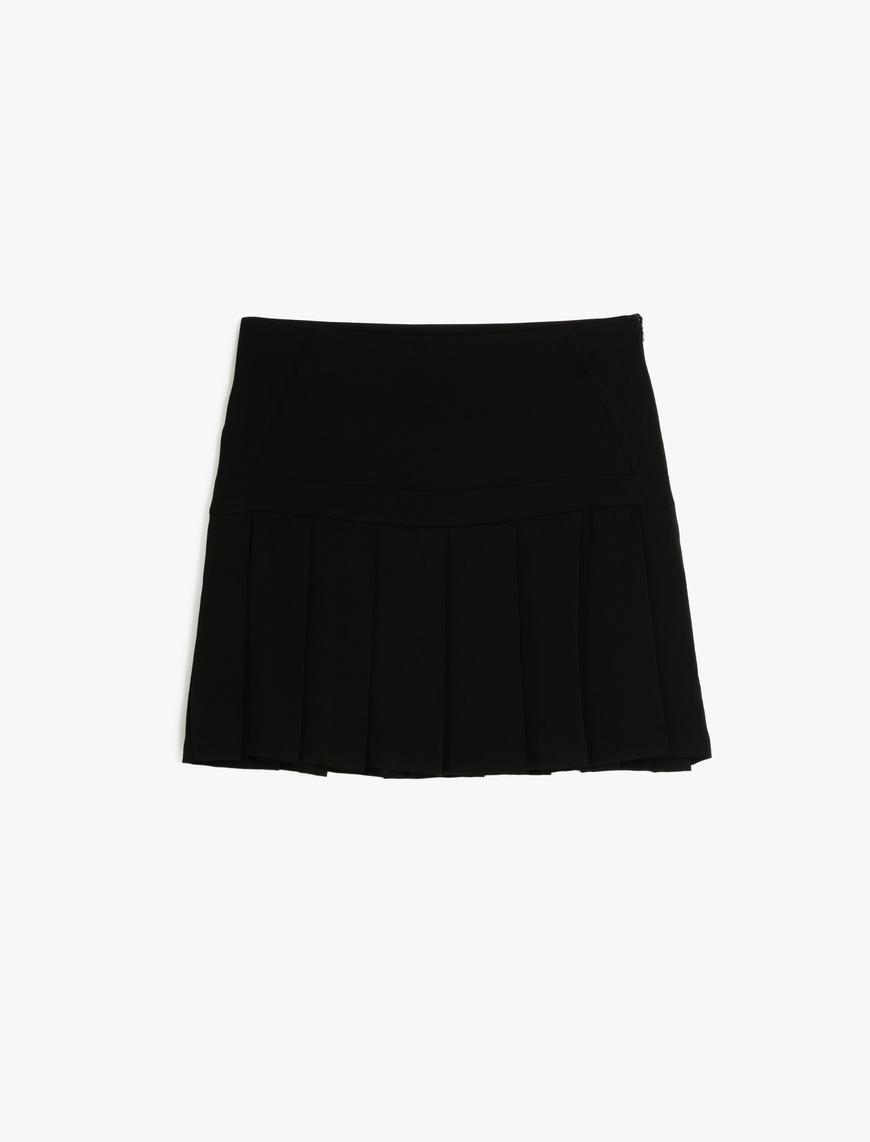   Pileli Mini Etek A Kesim