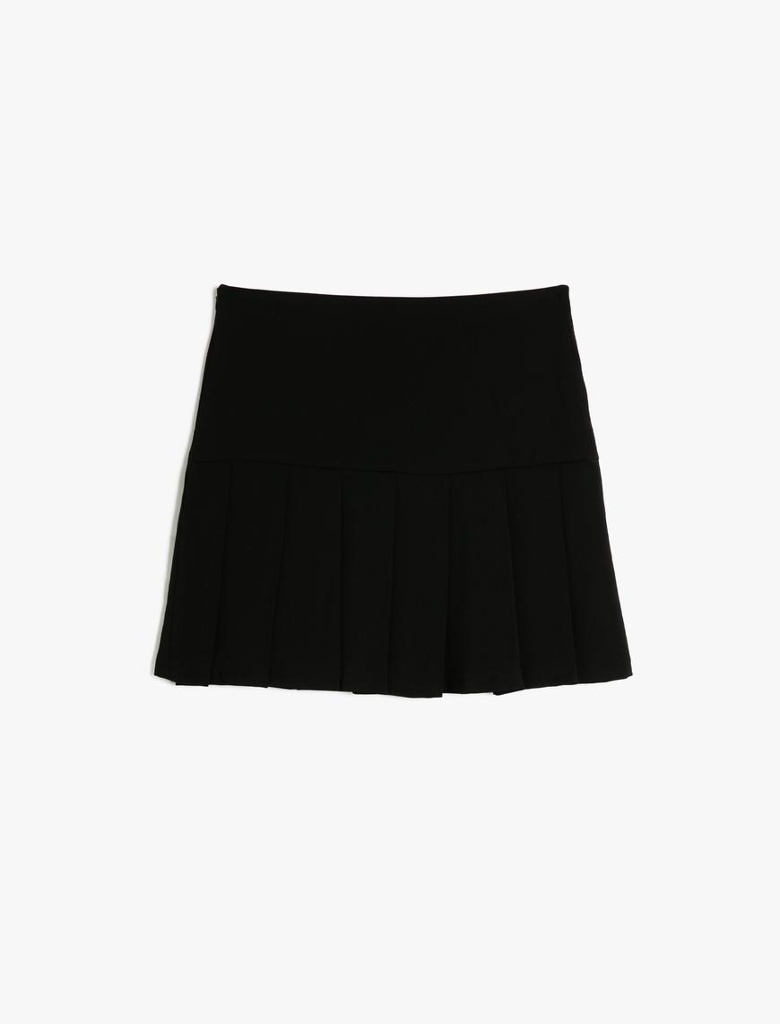   Pileli Mini Etek A Kesim