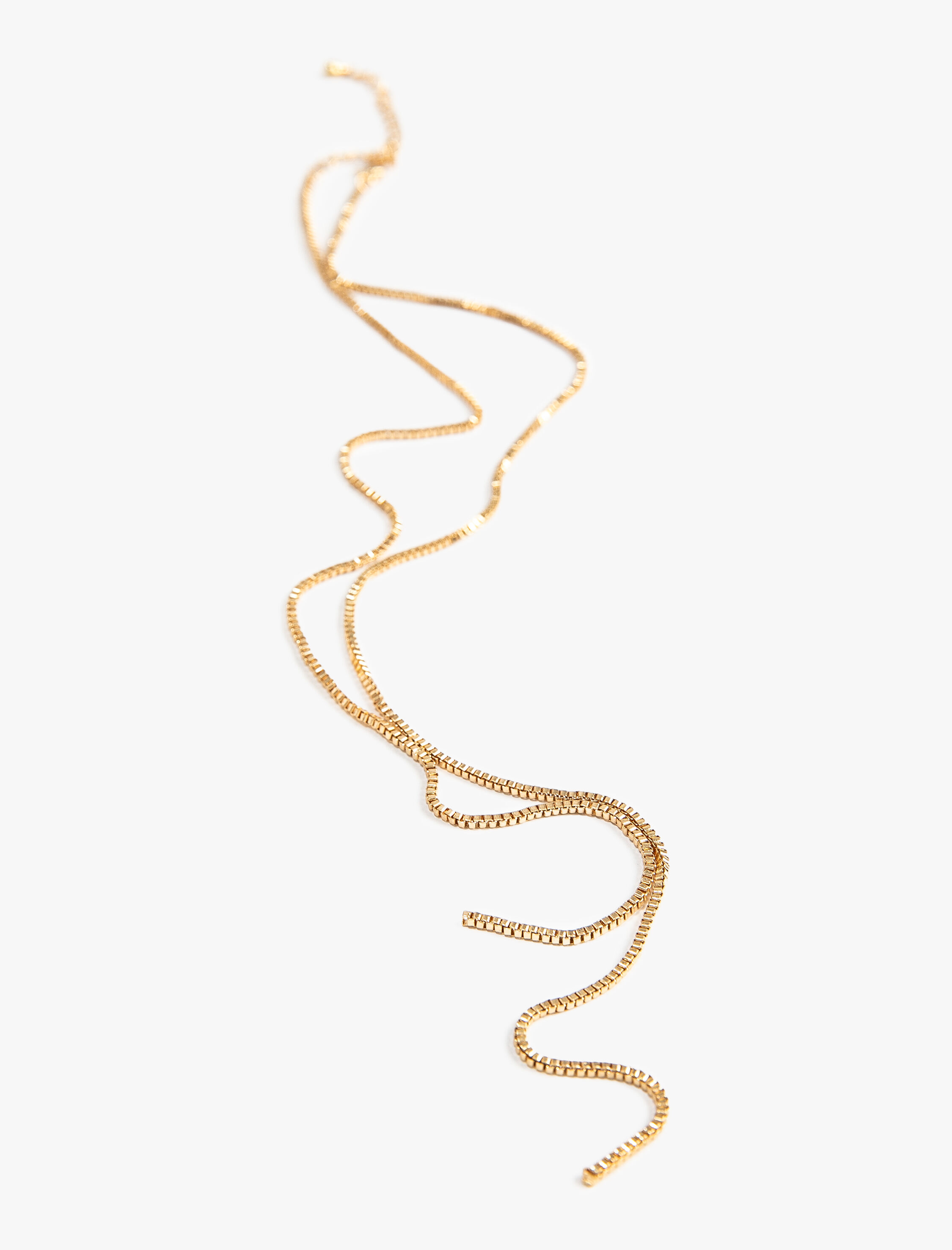  Kadın Çelik Zincir Çelik Kolye Uzun