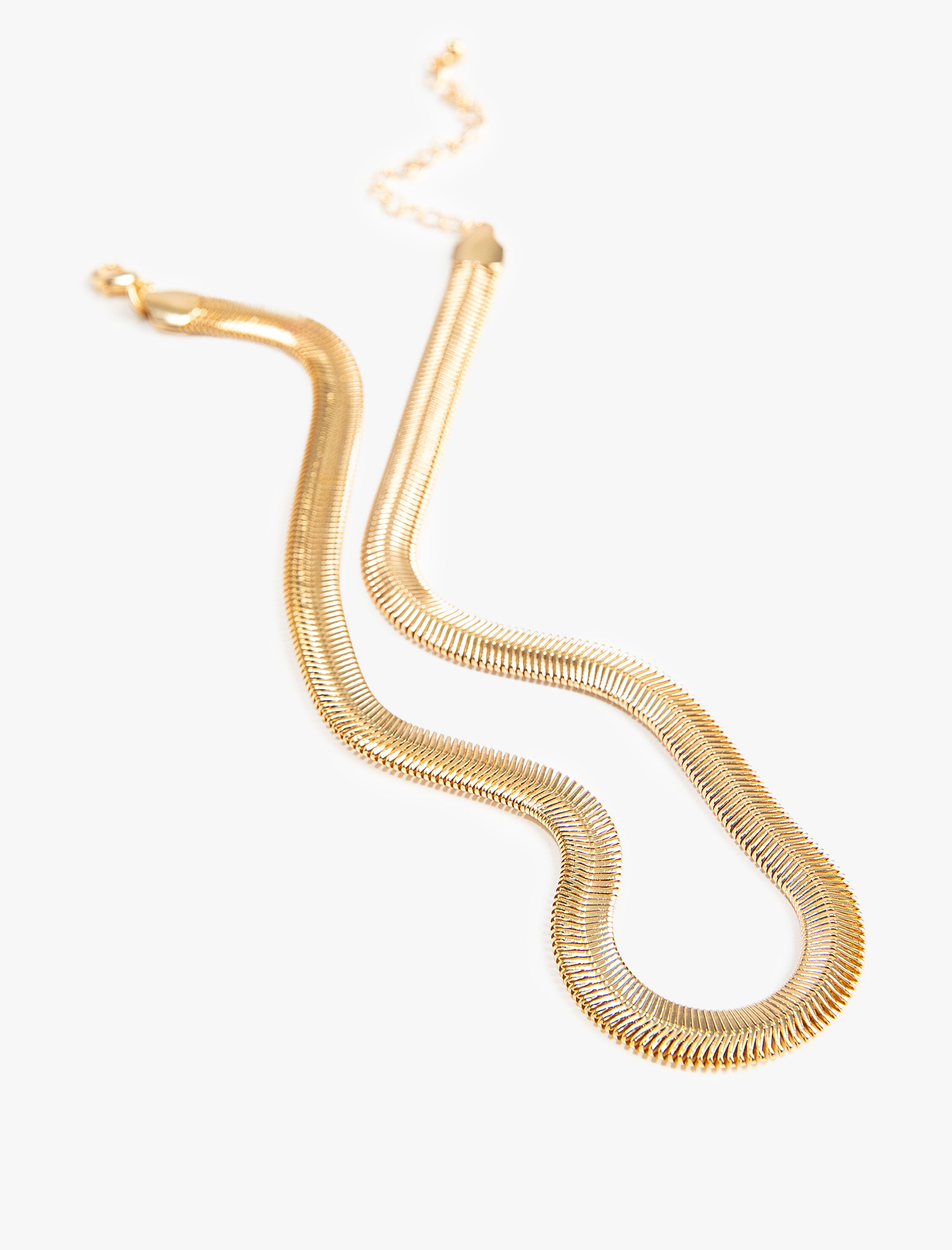  Kadın Yassı İtalyan Zincir Kolye