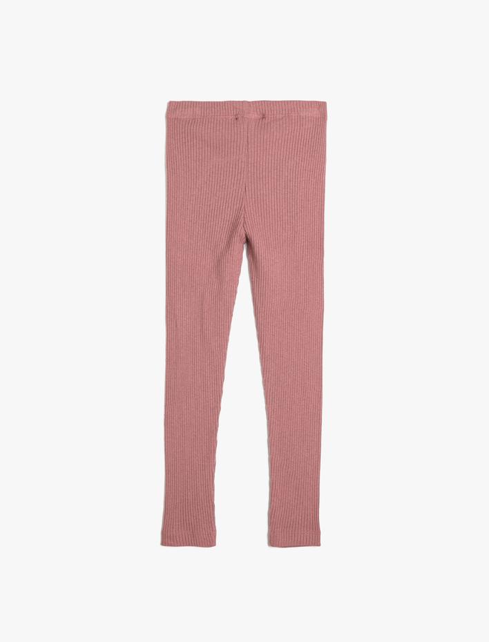 Kız Çocuk Basic Tayt Ribanalı Beli Lastikli Yumuşak Dokulu