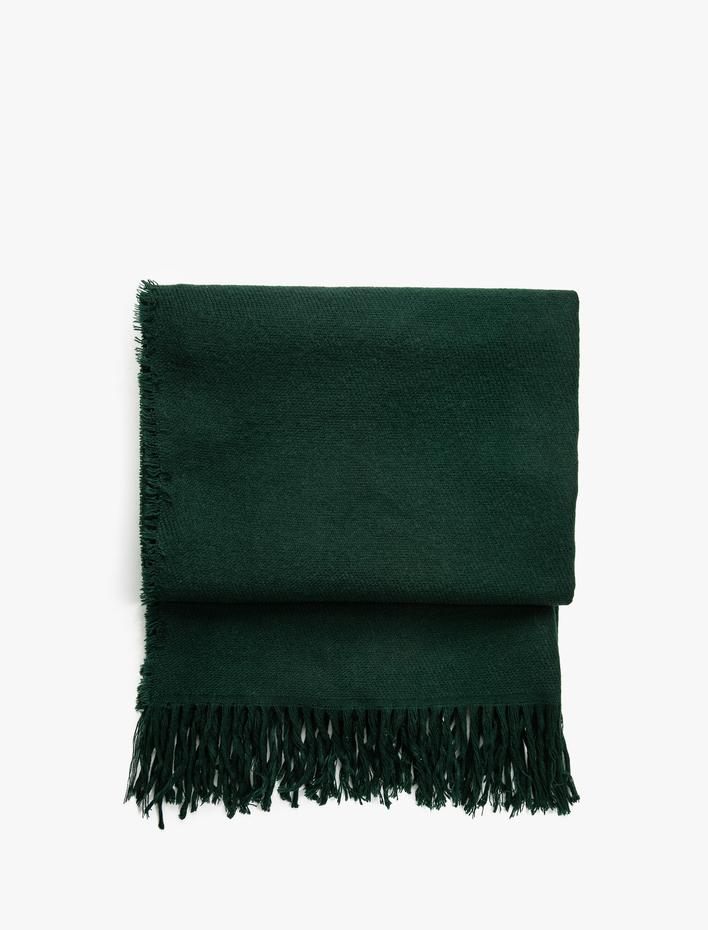 Kadın Basic Şal Püskül Detaylı