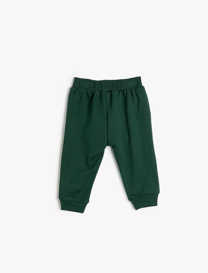 Erkek Bebek Basic Jogger Eşofman Altı Şardonlu Cepli Beli Bağlamalı Pamuklu