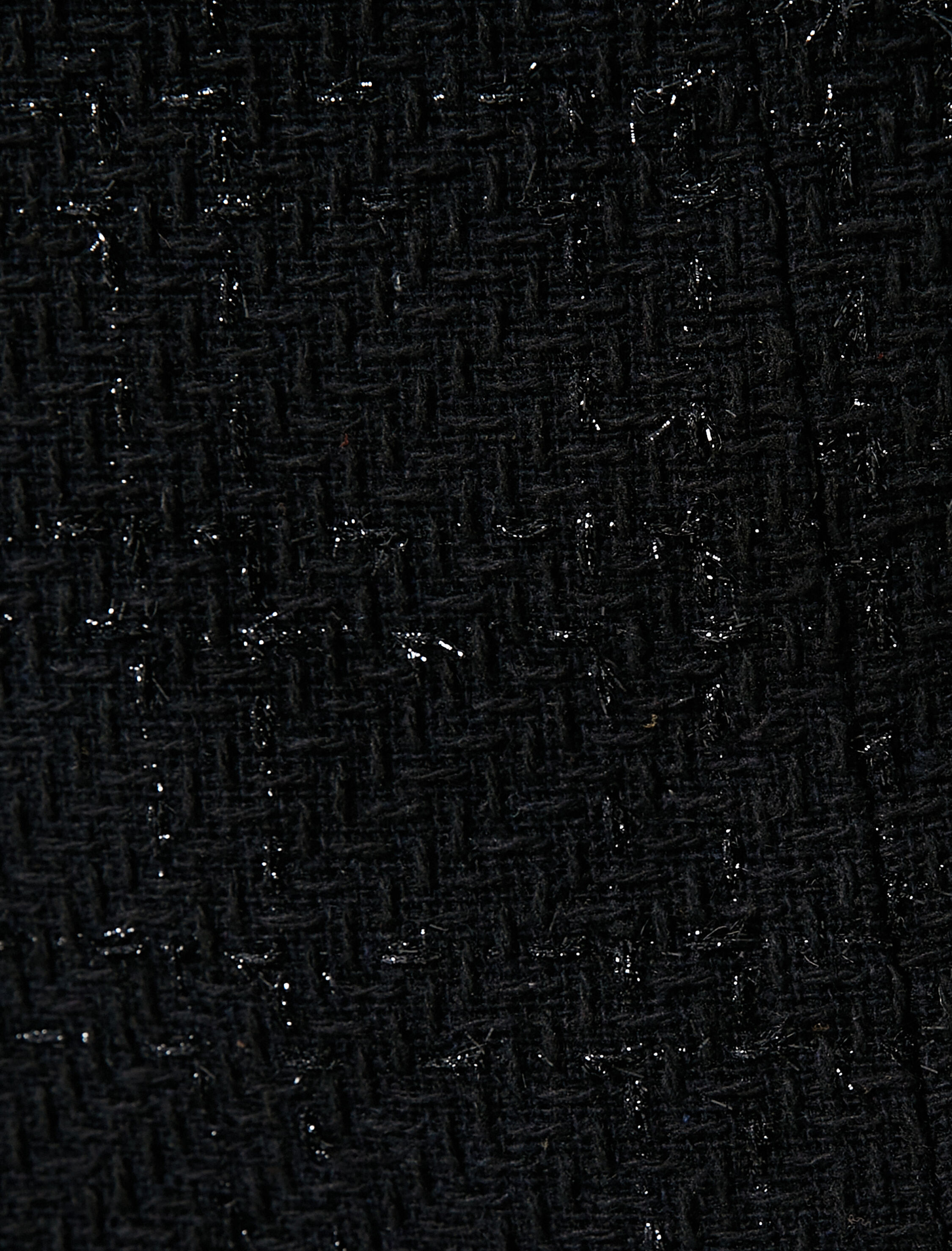   Tüvit Şort Etek Çift Yırtmaç Detaylı Simli