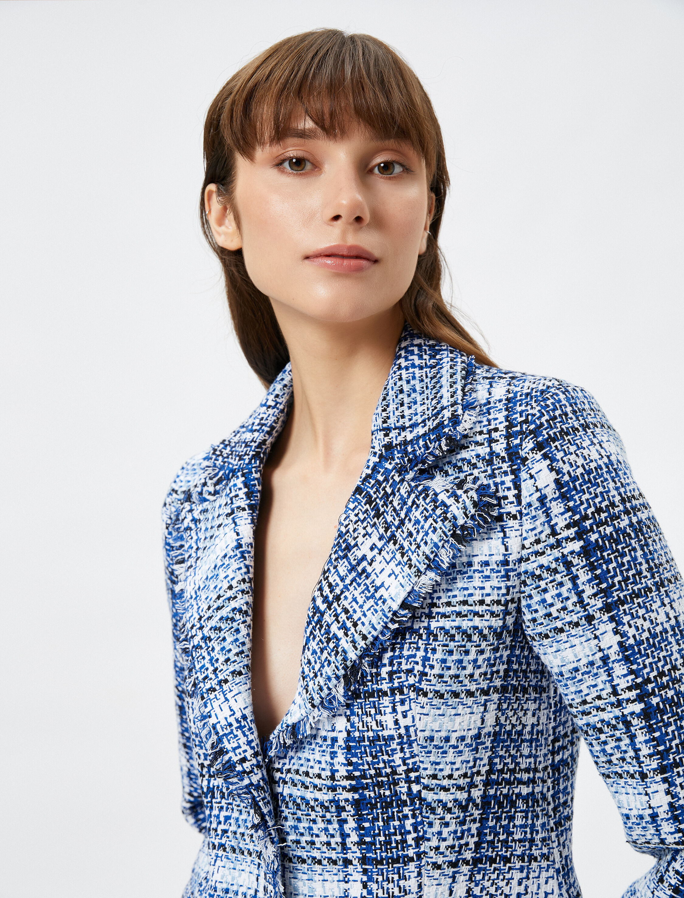   Tüvit Blazer Ceket Düğmeli Kapaklı Cepli Astarlı Vatkalı