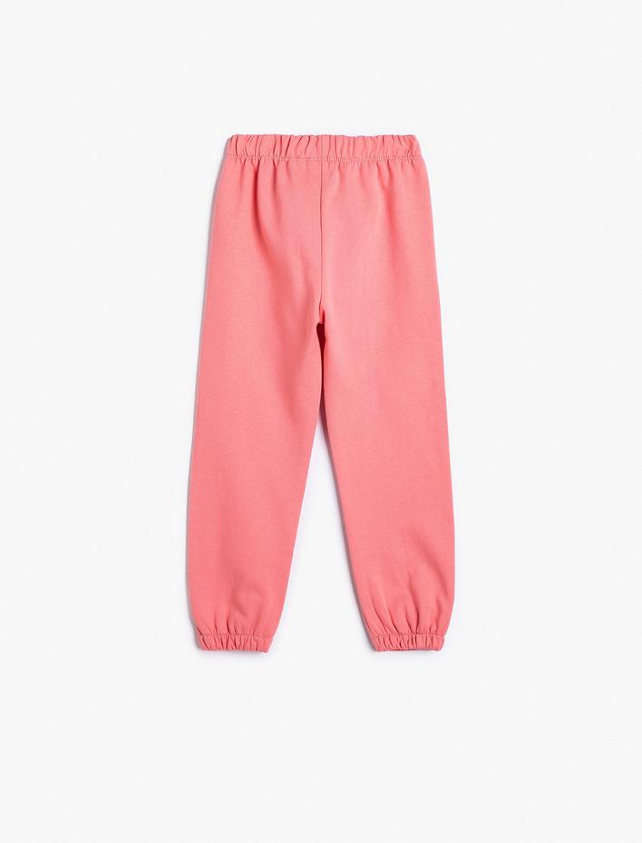 Kız Bebek Köpek Baskılı Jogger Eşofman Altı Beli Lastikli Şardonlu