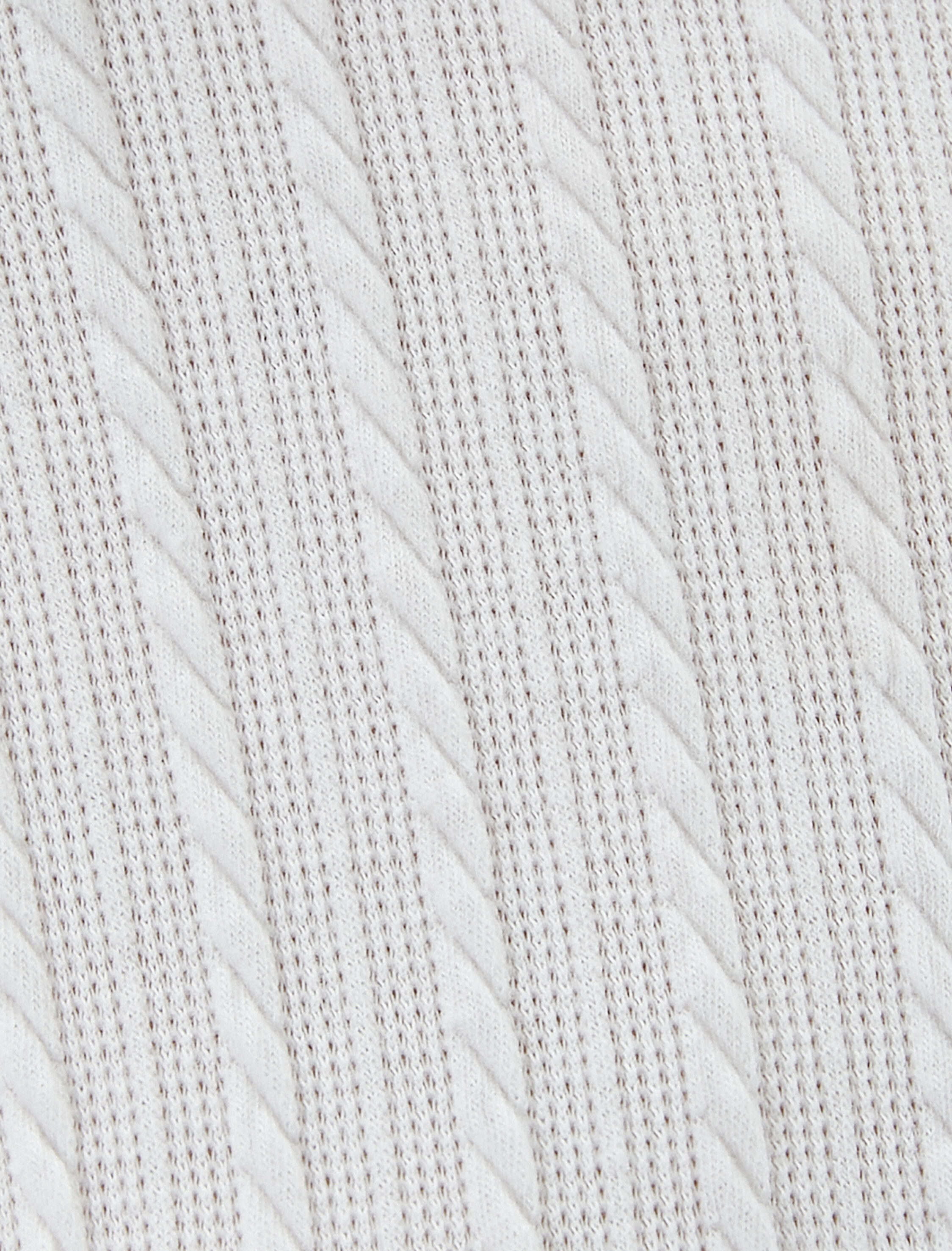   Uzun Kollu Tişört Balıkçı Yaka Saç Örgüsü Desenli