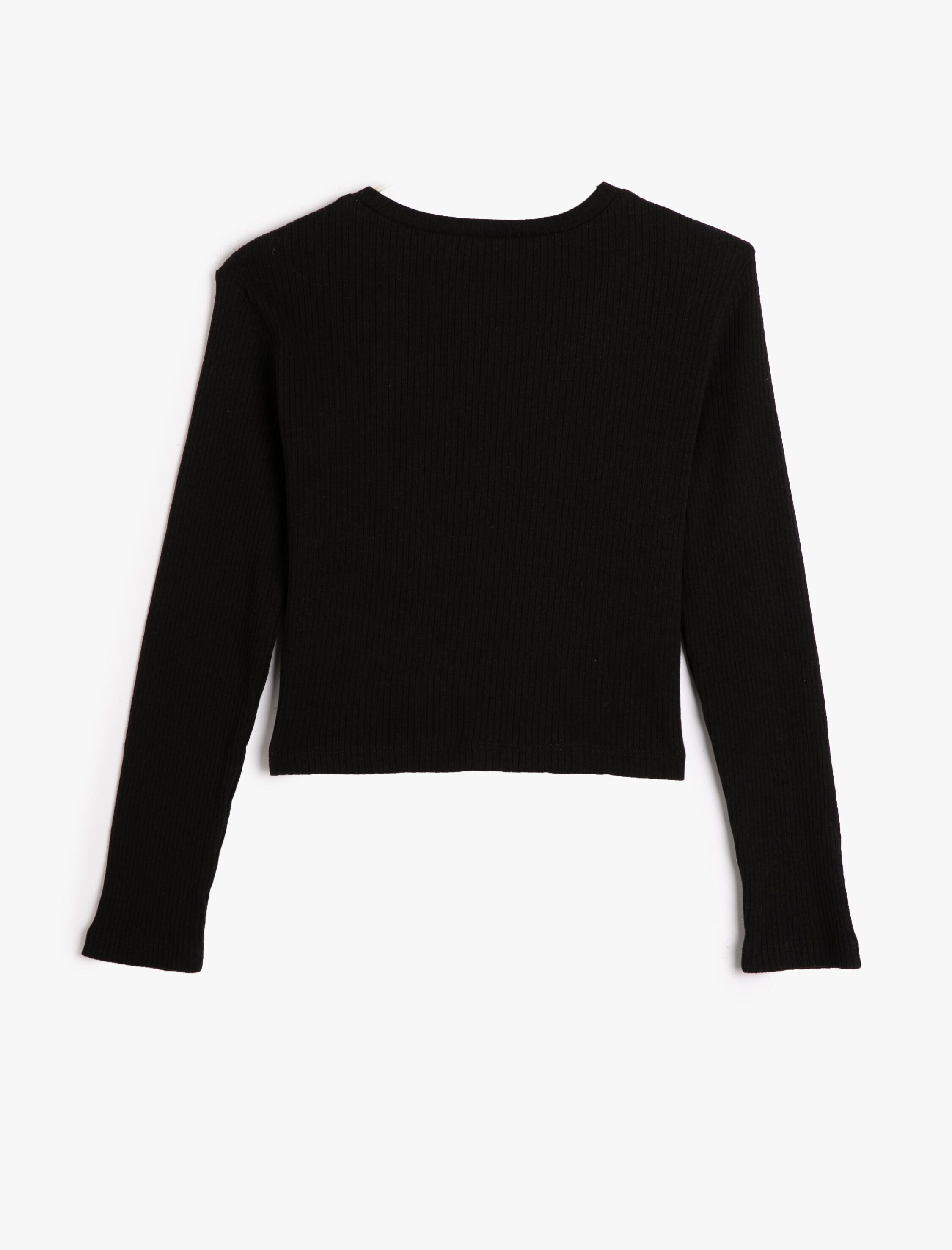  Kız Çocuk Basic Tişört Kaşkorse Uzun Kollu Bisiklet Yaka