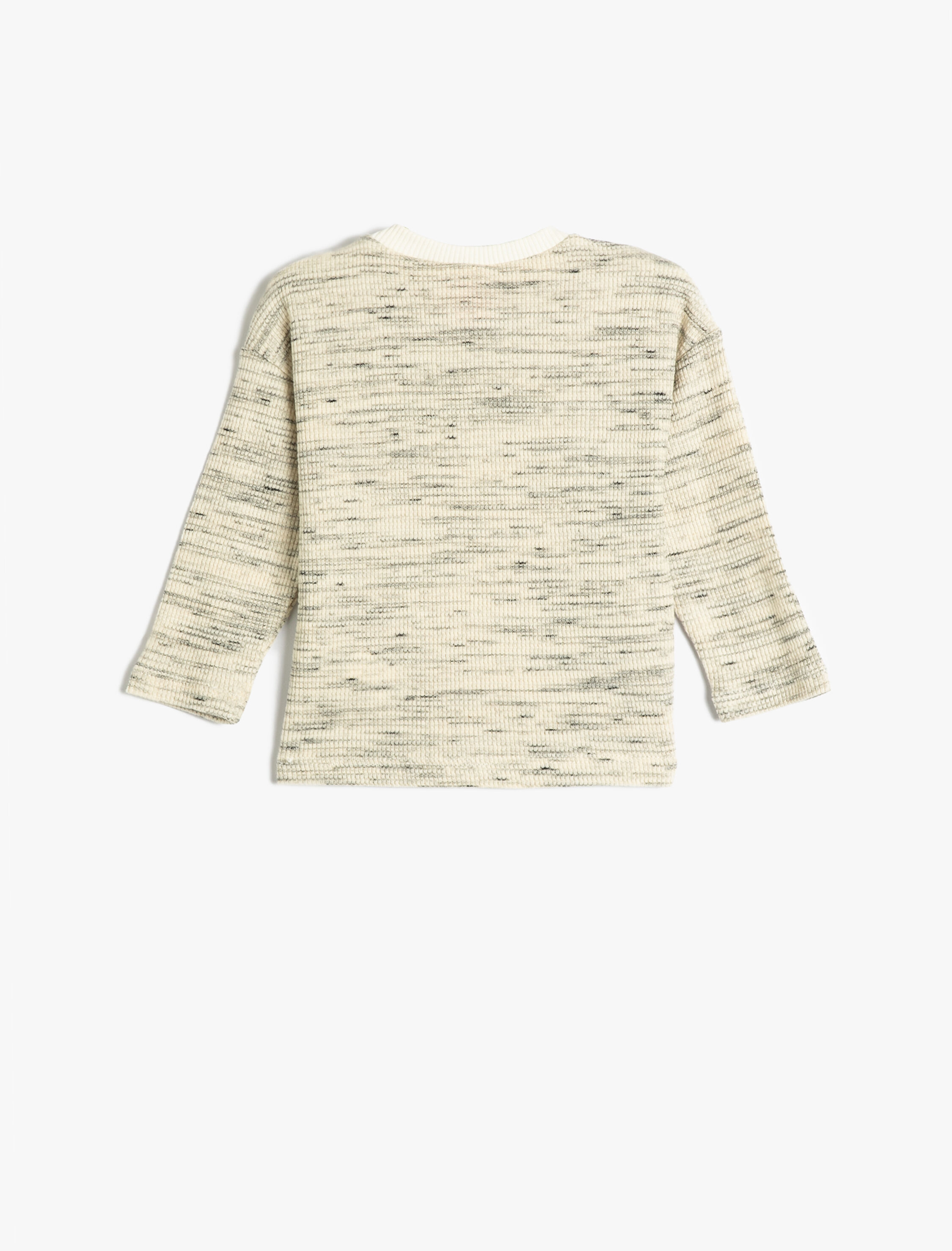  Erkek Bebek Tişört Uzun Kollu Baskılı Bisiklet Yaka Kaşkorse Pamuklu