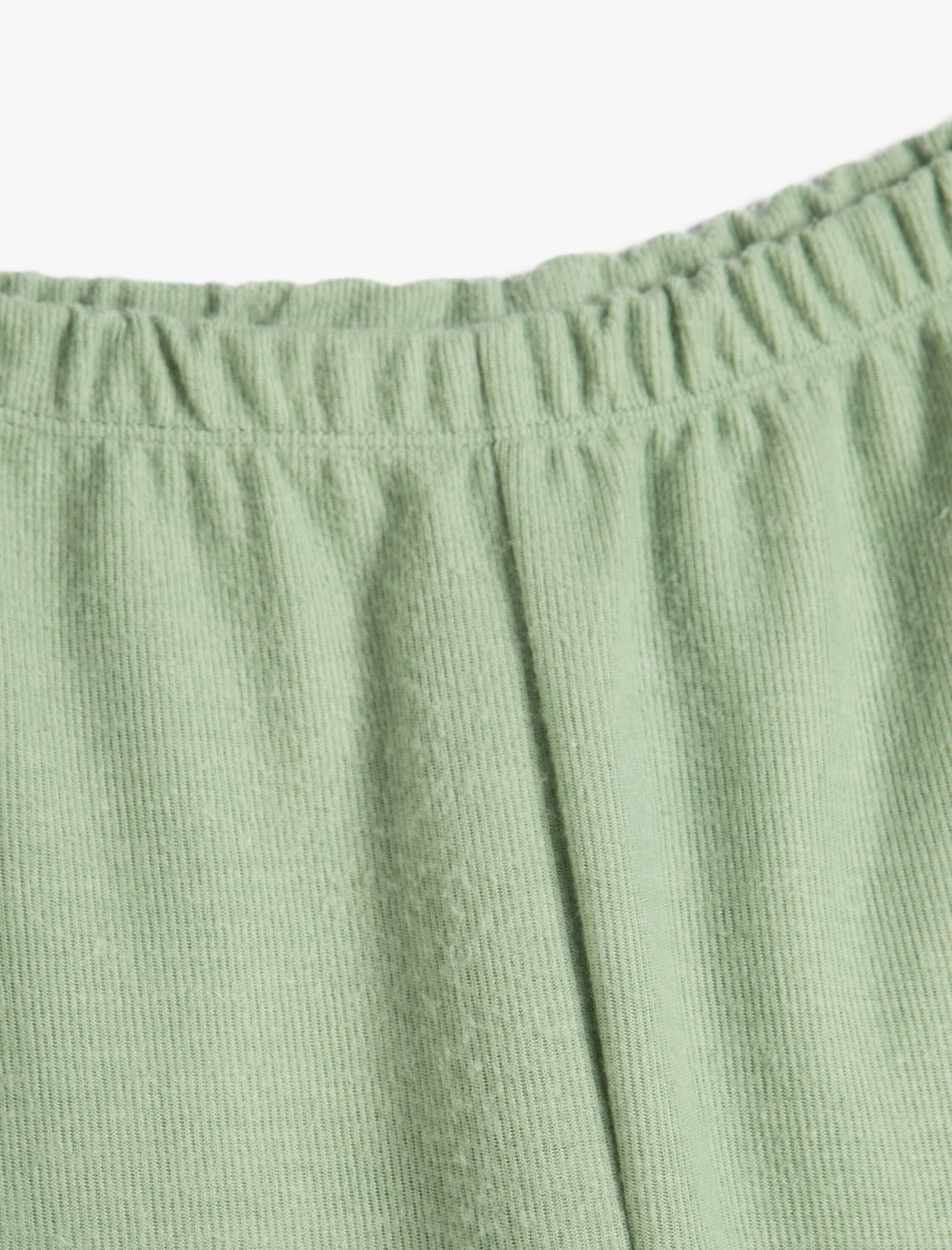  Kız Çocuk Basic Fitilli Tayt Beli Lastikli