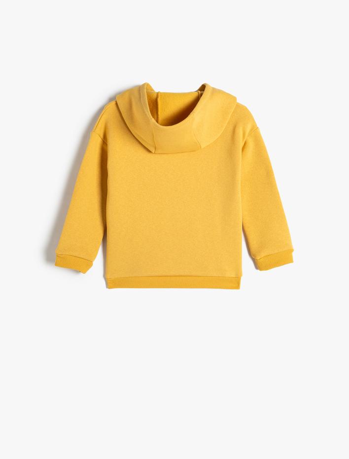 Erkek Bebek Kapşonlu Sweatshirt Kanguru Cepli Şardonlu