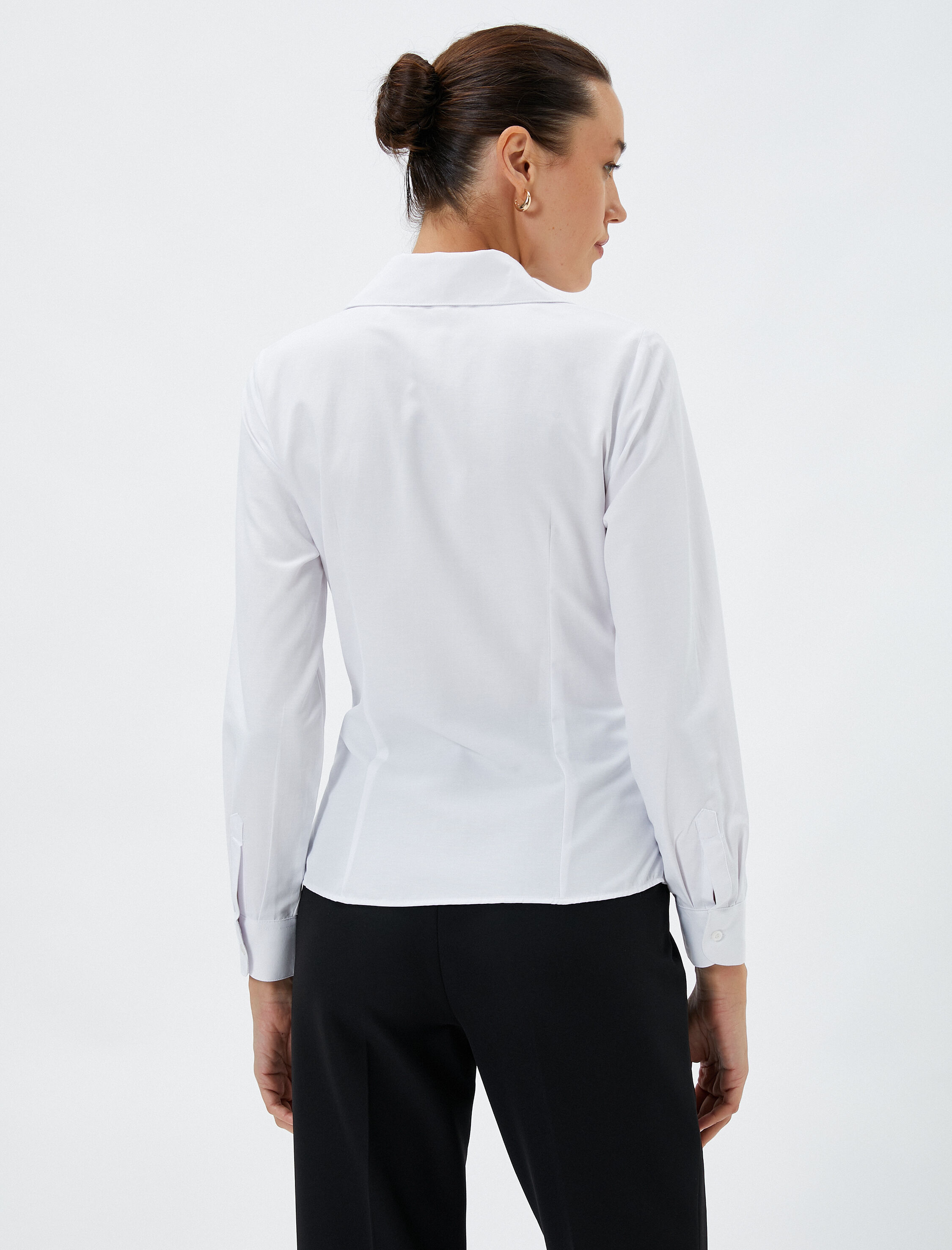   Slim Fit Gömlek Uzun Kollu Düğmeli Basic