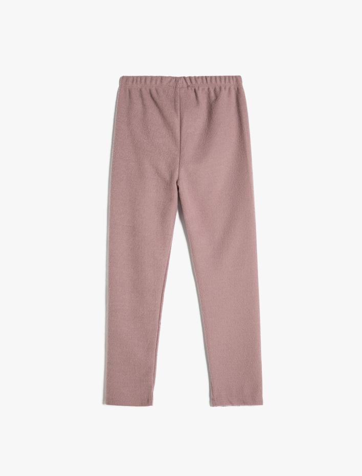 Kız Çocuk Basic Fitilli Tayt Beli Lastikli