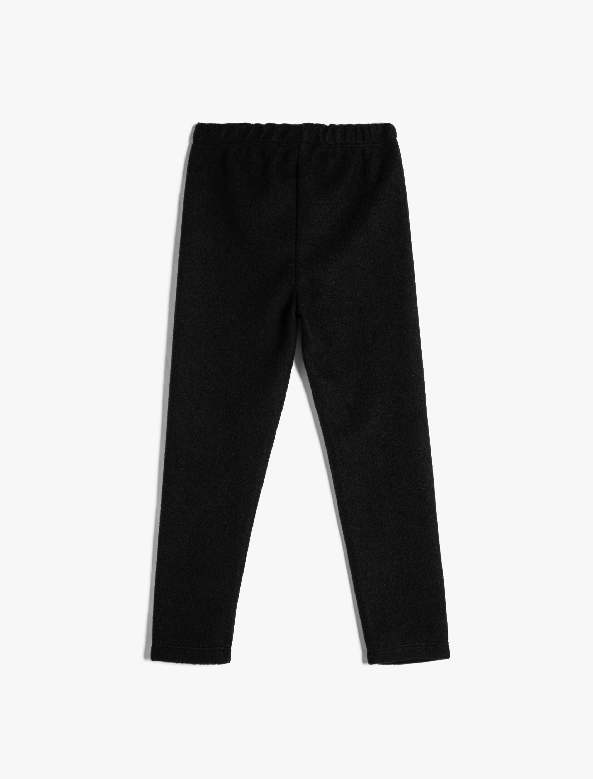  Kız Çocuk Basic Fitilli Tayt Beli Lastikli