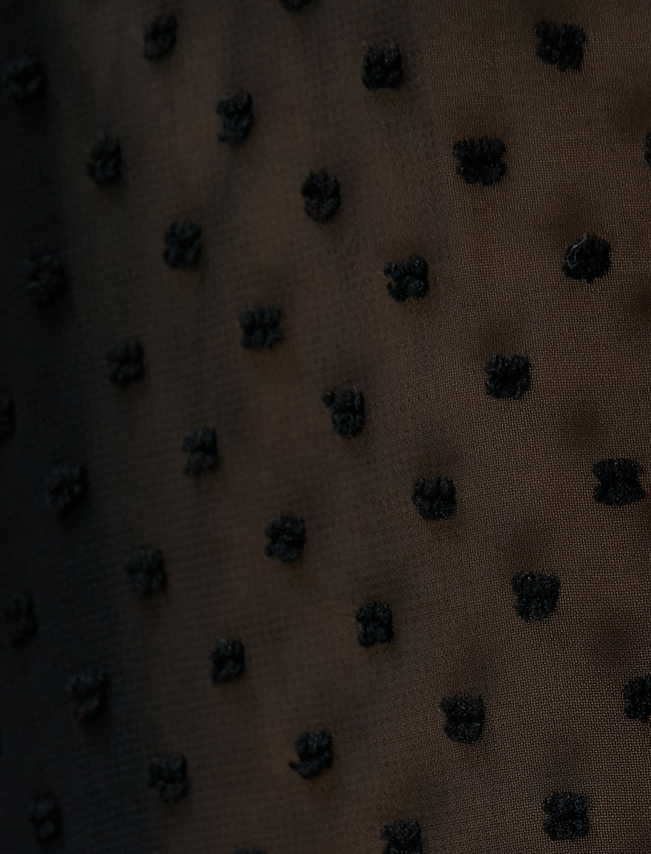   Transparan Şifon Gömlek Dokulu Balon Kollu Bağlama Detaylı