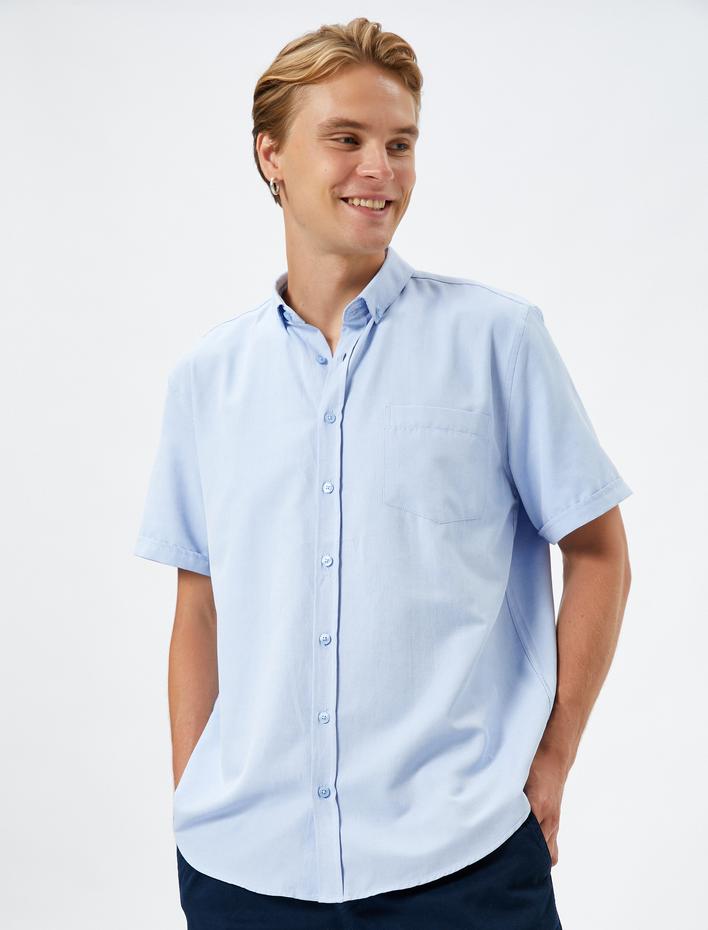  Yazlık Gömlek Kısa Kollu Klasik Yaka Düğmeli