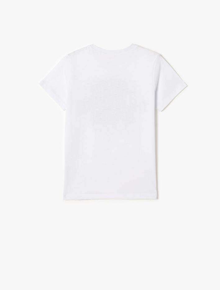 Erkek Çocuk Kısa Kollu Tişört Baskılı Bisiklet Yaka Pamuklu