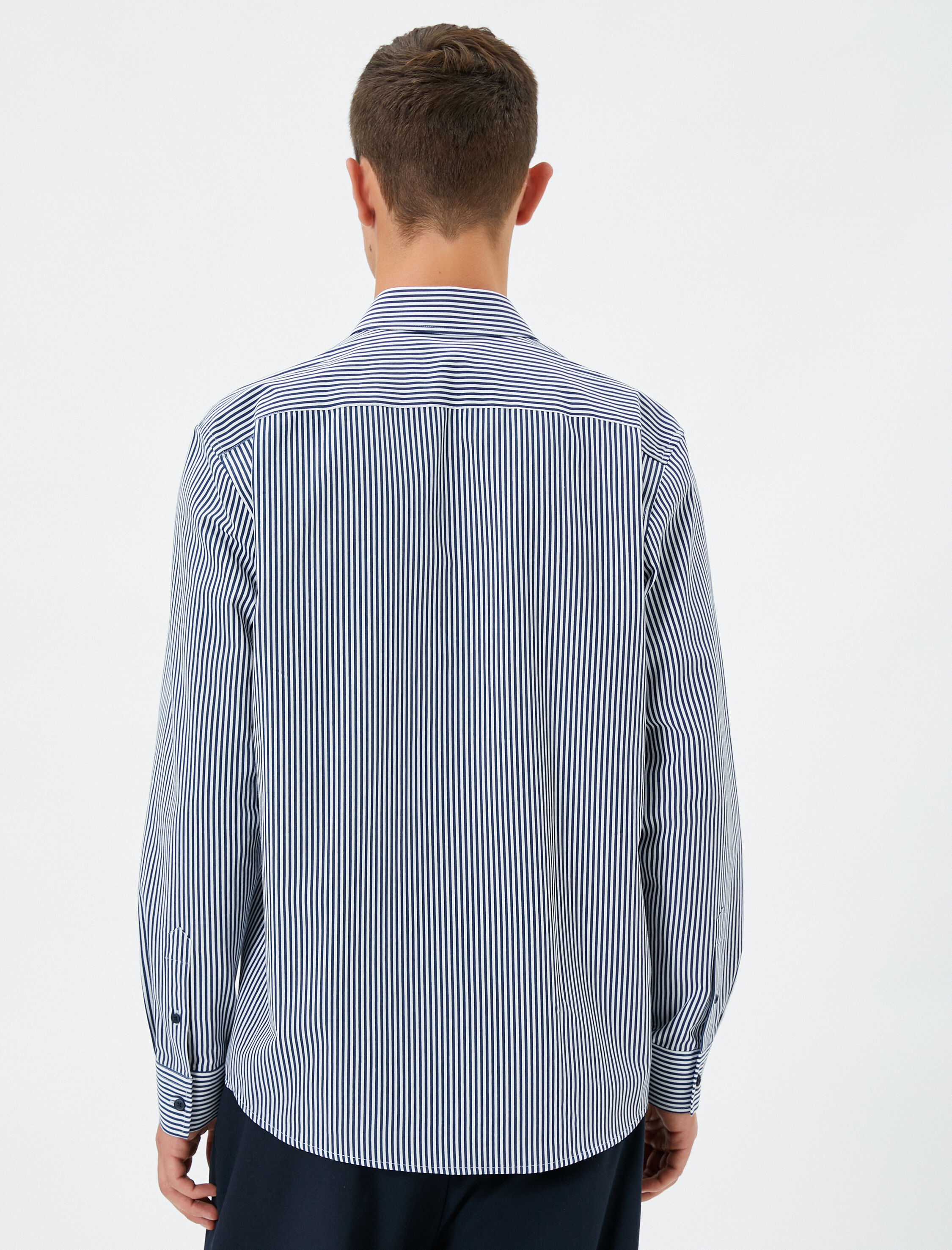   Klasik Gömlek Manşet Yaka Uzun Kollu Düğmeli Non Iron