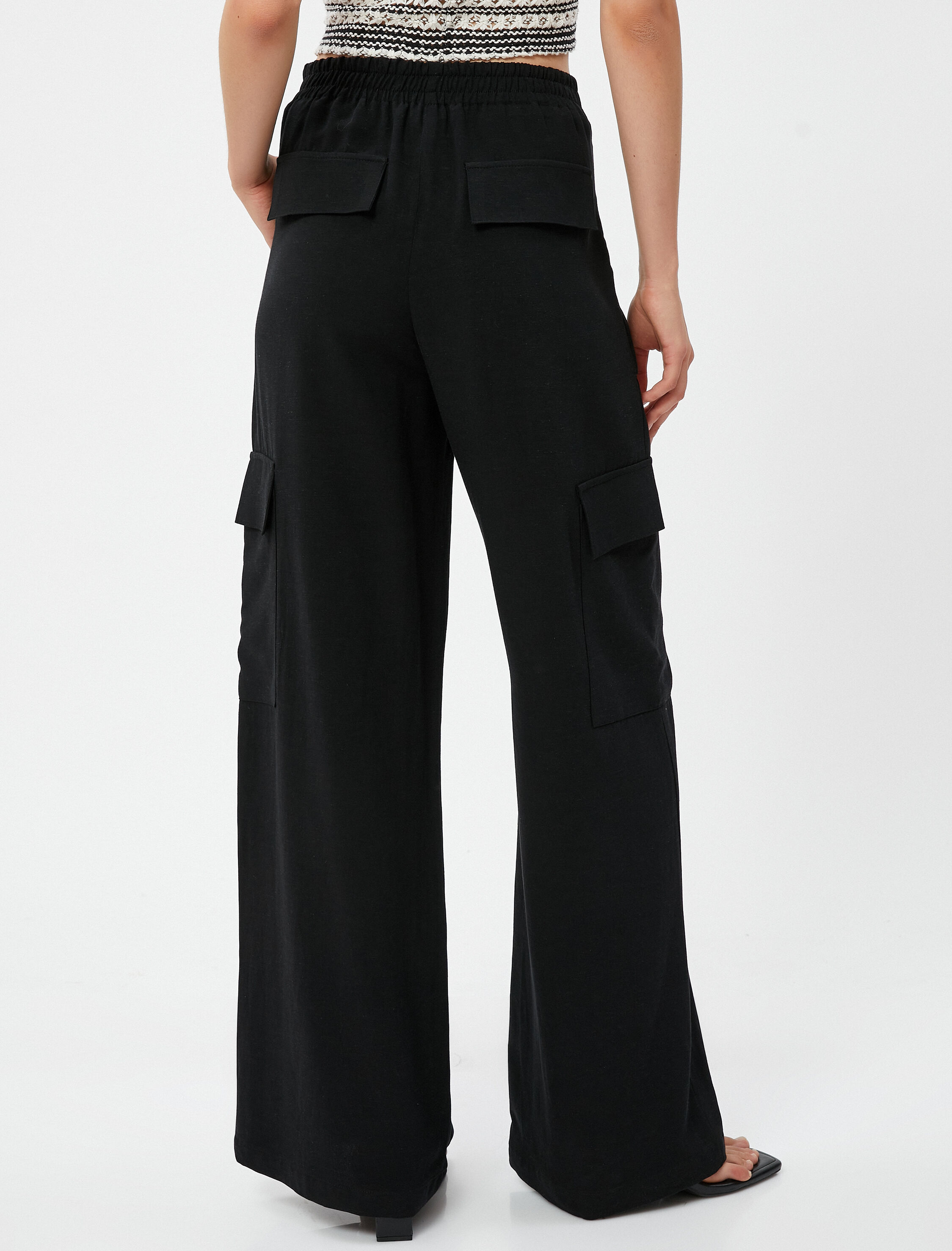   Melis Ağazat X Koton - Bol Paça Cepli Kargo Pantolon