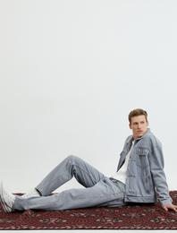 Straight Fit Boru Paça Kot Pantolon - Mark Jean