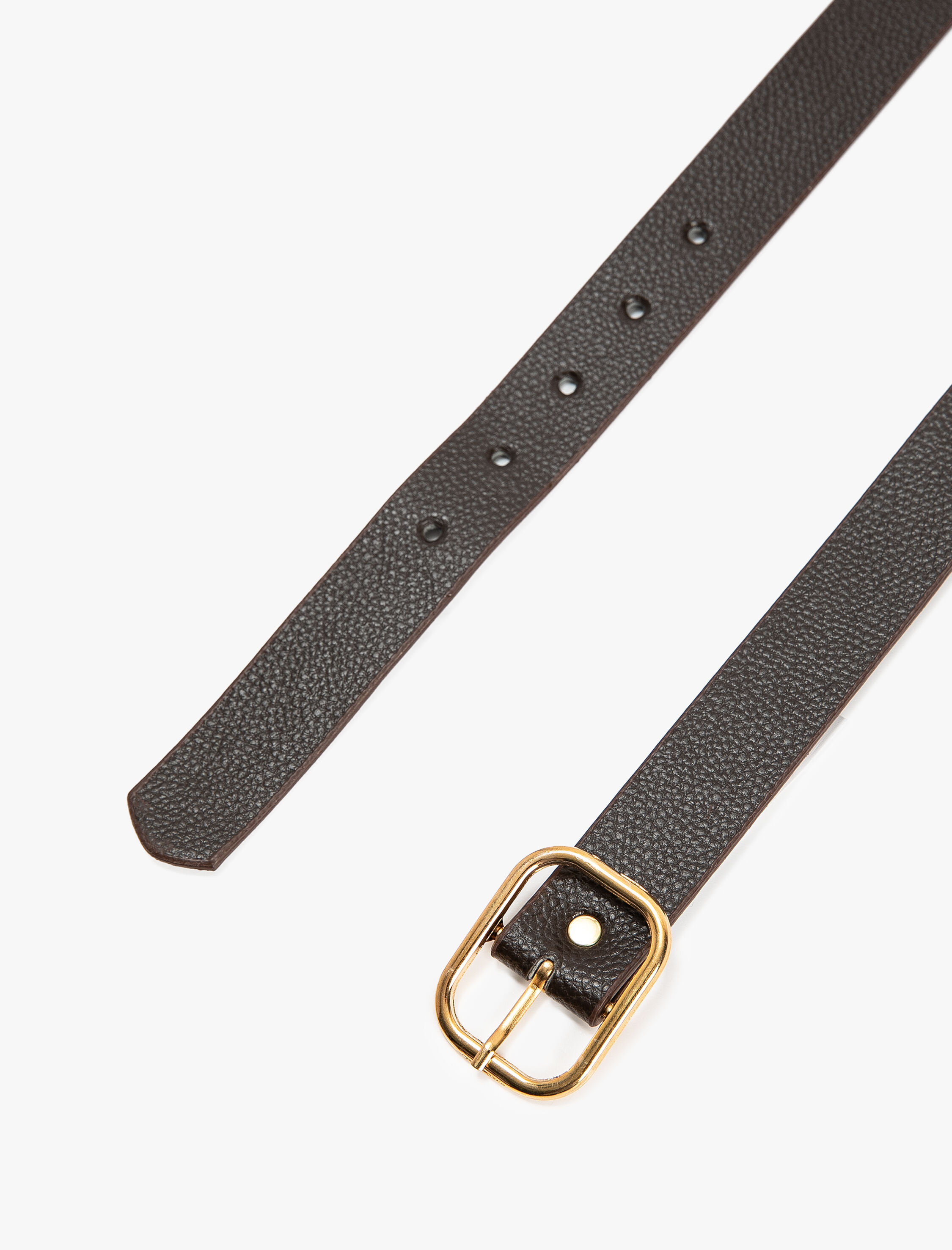  Kadın Kemer Suni Deri Dikdörtgen Metal Tokalı