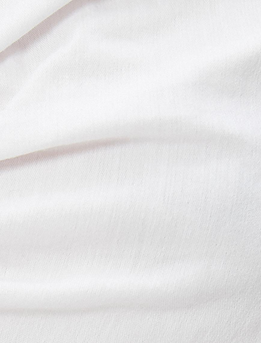   Crop Gömlek Drapeli Klasik Yaka Düğmeli Uzun Kollu