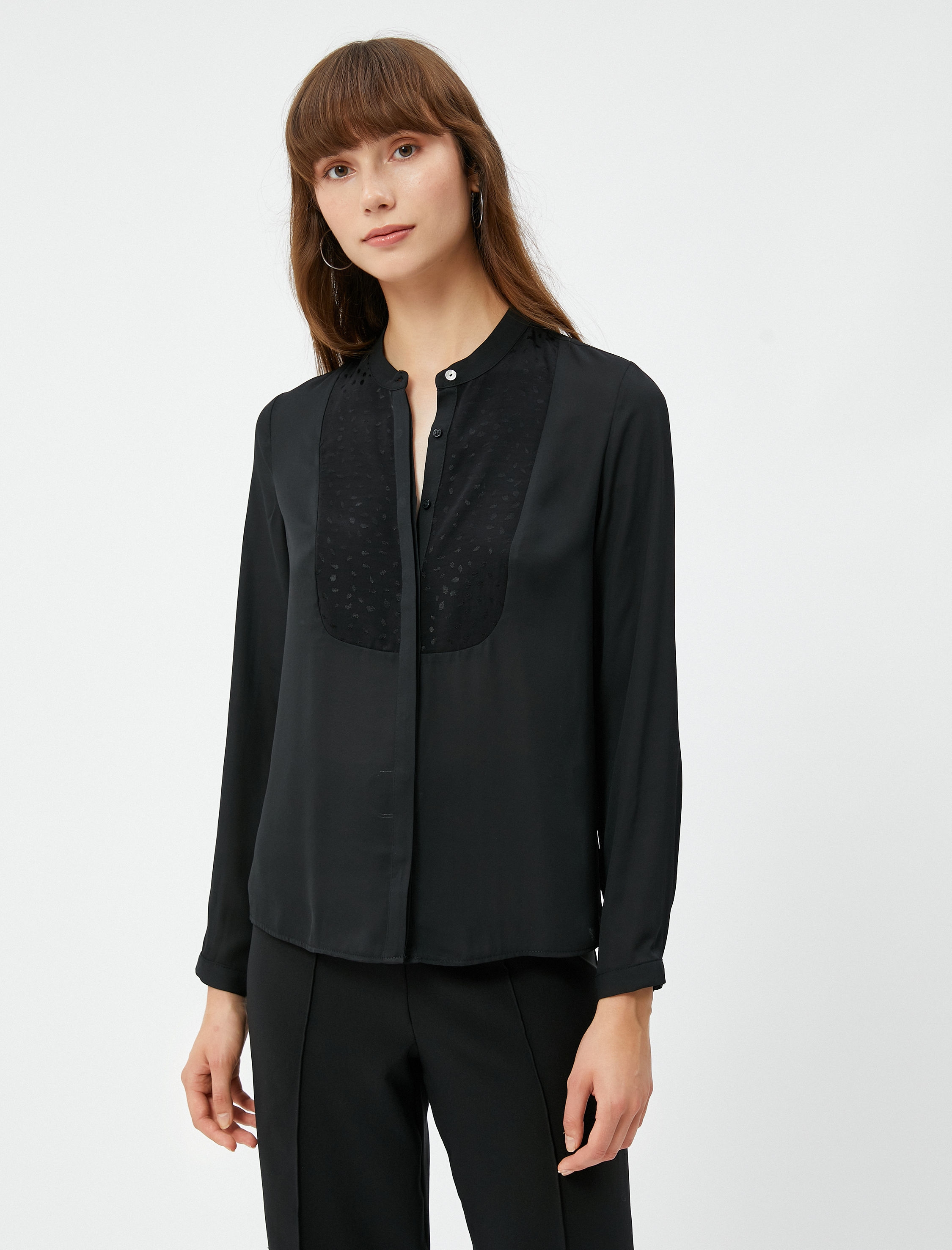   Hakim Yaka Gömlek İki Farklı Kumaş