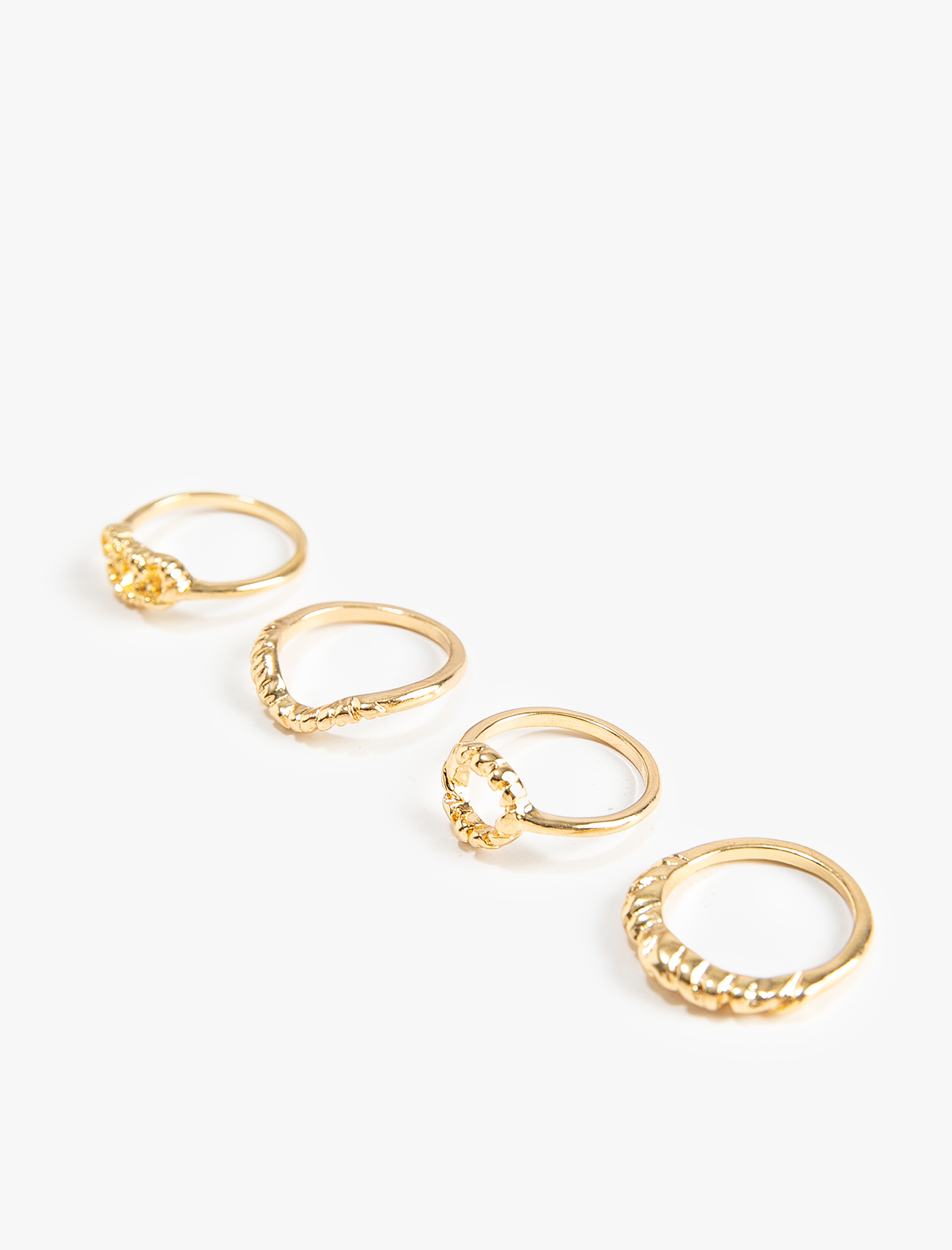  Kadın Yüzük Seti 4'lü Metal