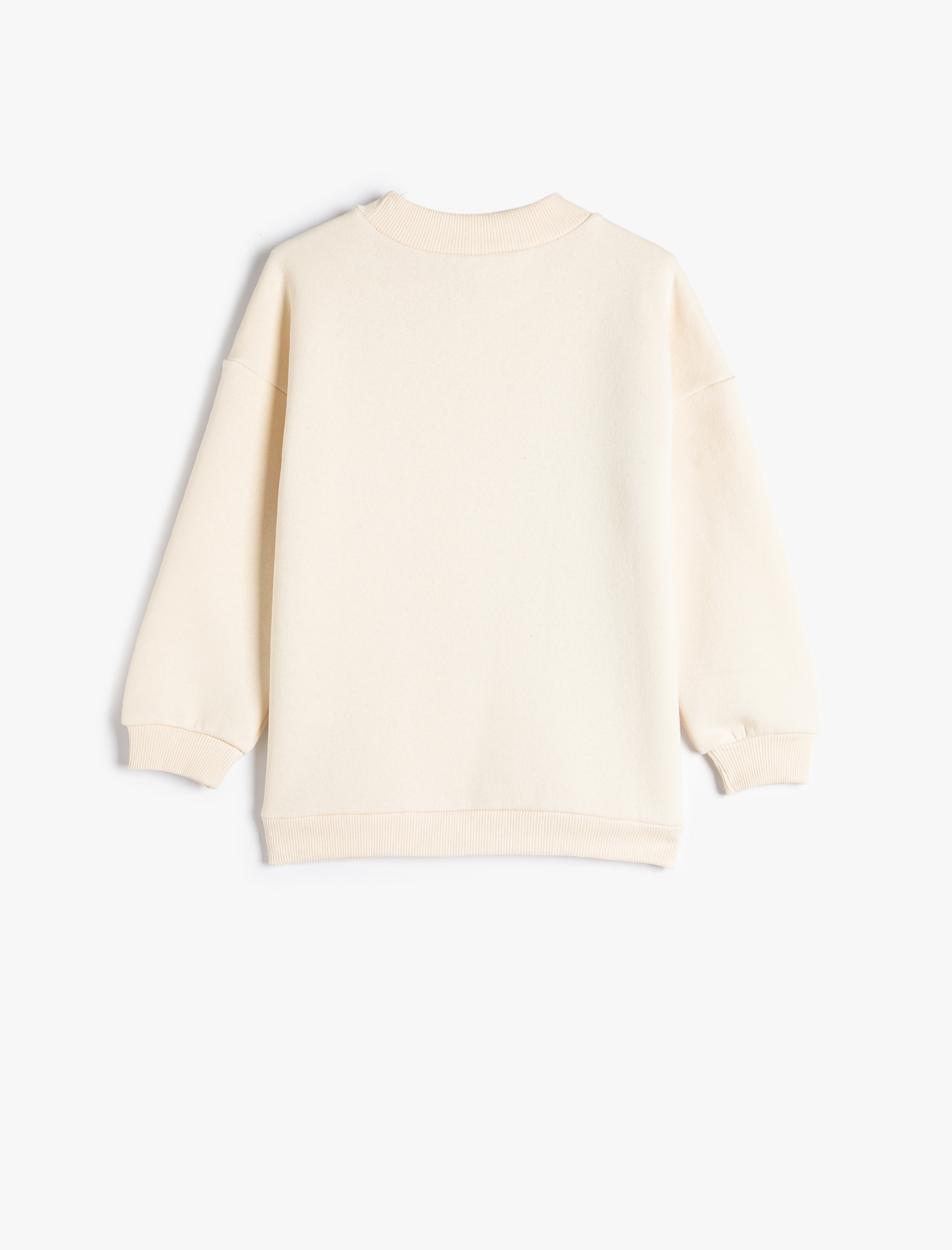  Kız Çocuk Sweatshirt Unicorn Baskılı Bisiklet Yaka Uzun Kollu Şardonlu