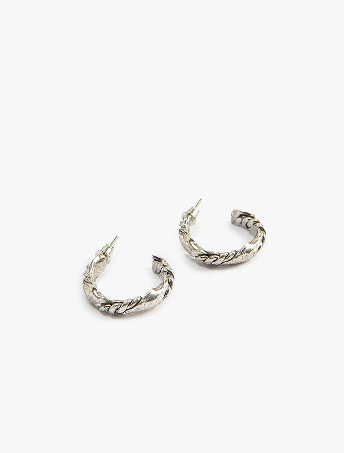 Kadın Halka Küpe Burgu Detaylı