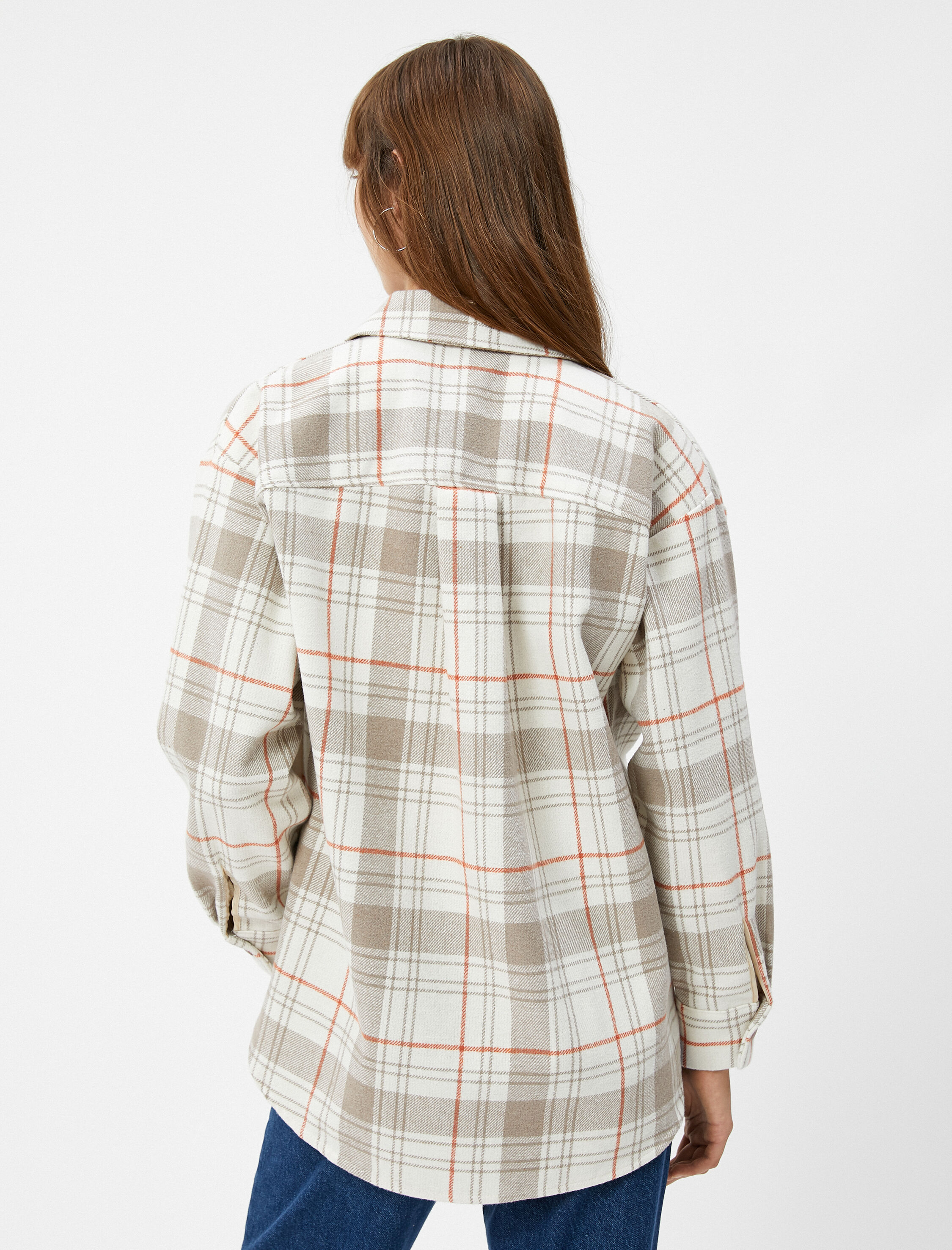   Uzun Kollu Gömlek Kapaklı Cepli Çıtçıt Kapama