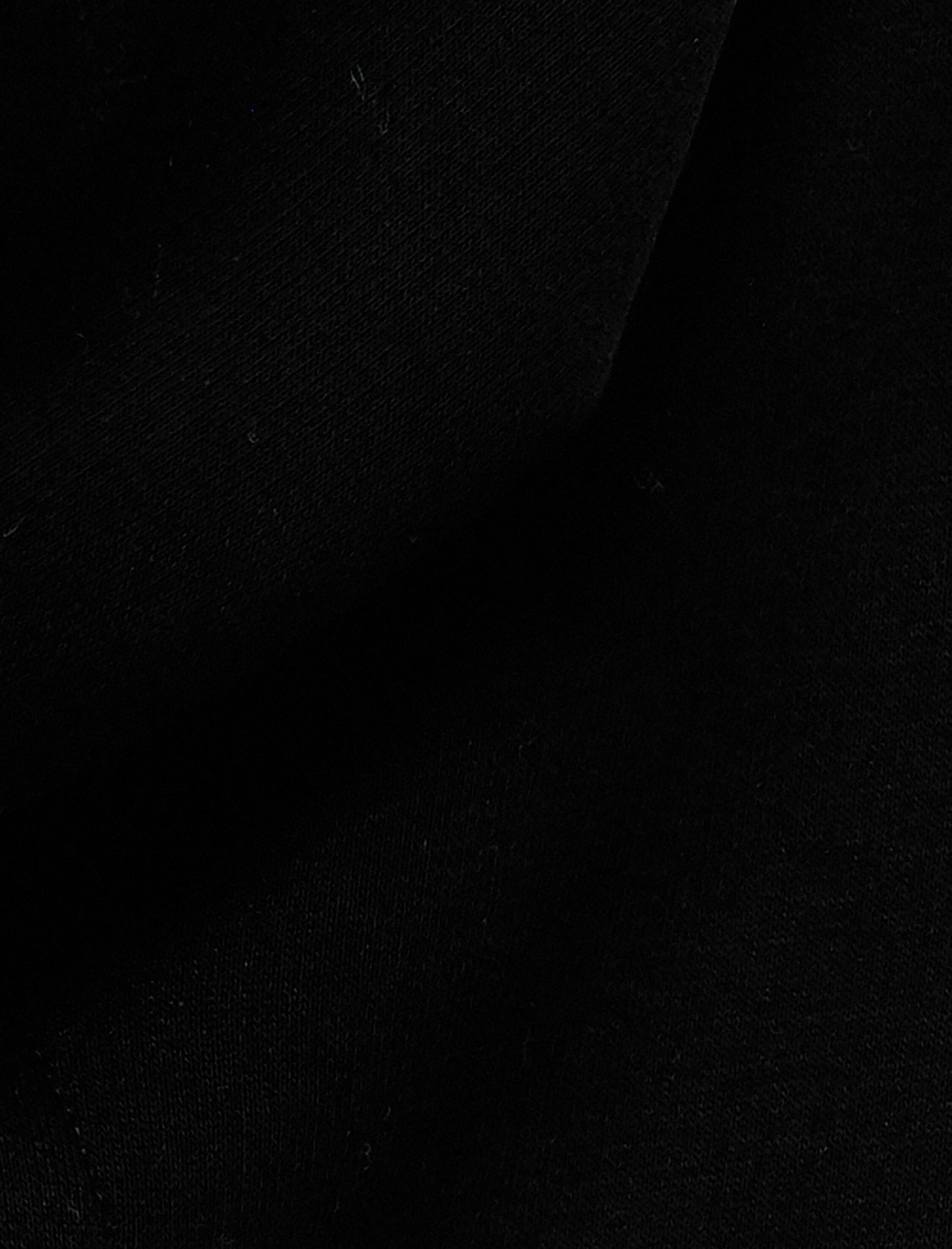 Şardonlu Kapşonlu Sweatshirt Arkası Çapraz Bağlamalı Taş Zincir Detaylı Uzun Kollu