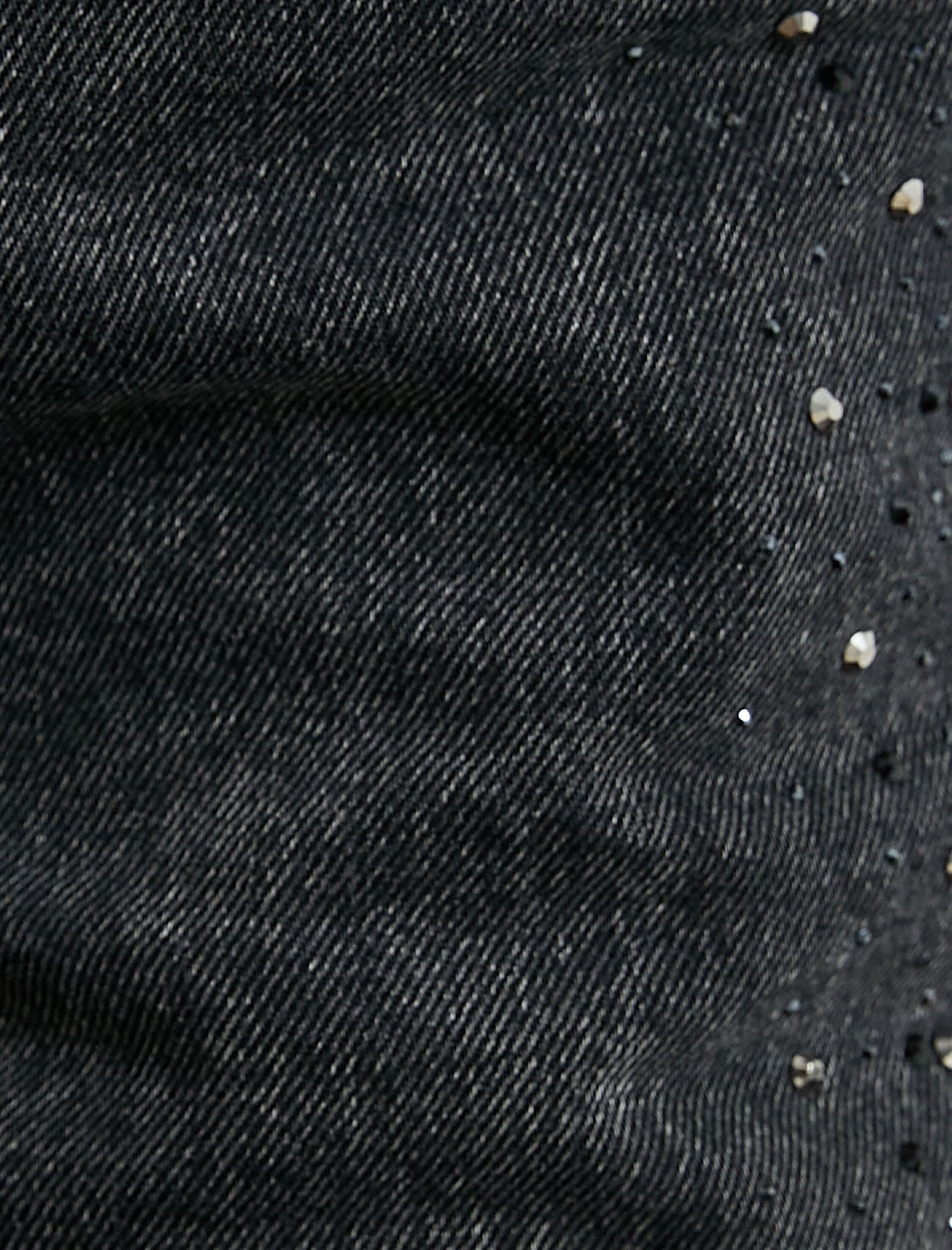   Ekstra Geniş Paça Kot Pantolon Taş İşlemeli - Bianca Jean